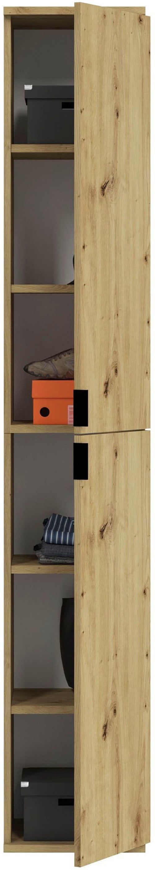 INOSIGN Garderoben-Set »Trondheim, Breite 212 cm, 5-teilig, bestehend aus:«, (Set, 4 St.), 2x Garderobenschrank, 1 Kommode, 1 Garderobenstange, 1 Ablageboden