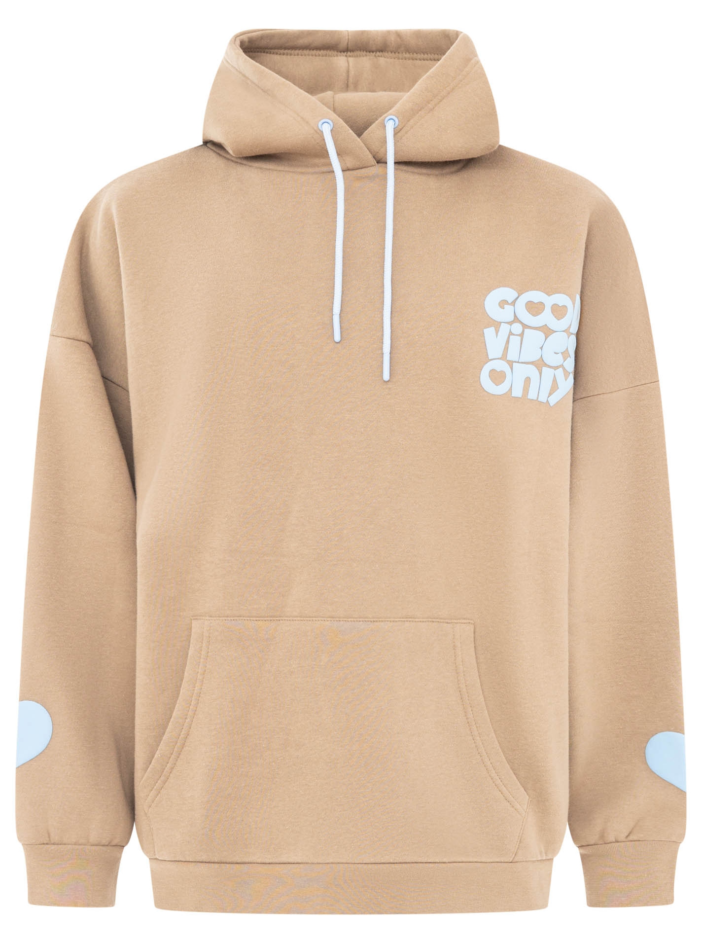 Zwillingsherz Hoodie »"GOOD VIBES"«, Oversize-Fit, Kapuze mit Kordel, Statement Print, Kängurutasche
