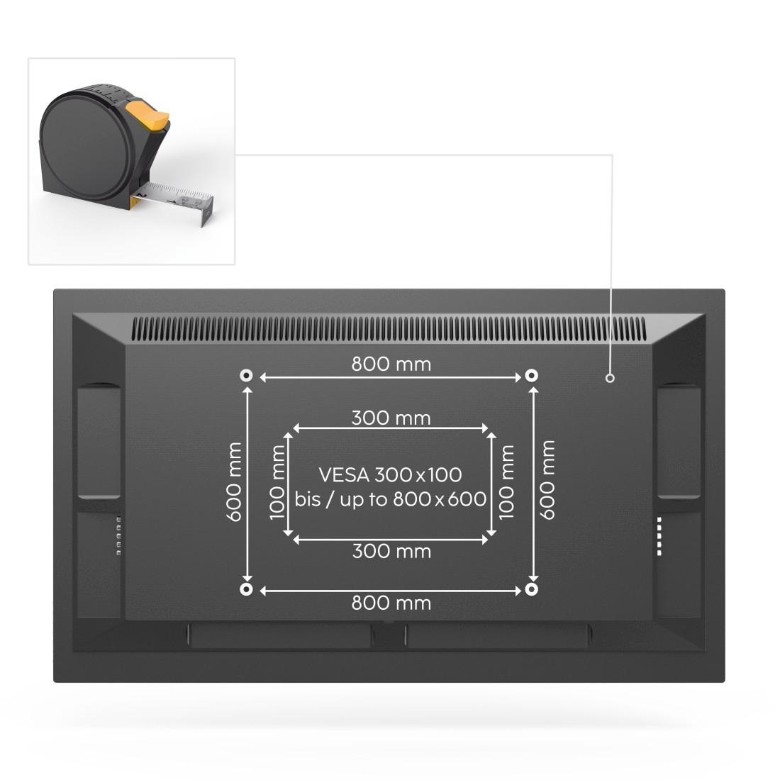 Hama TV-Wandhalterung »schwenkbar, vollbeweglich, 94-304,8cm(37"-120"), 43", 50",55",65",75"«, bis 305 cm Zoll