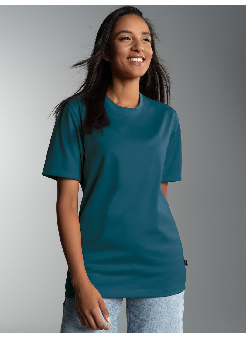 Trigema T-Shirt »TRIGEMA T-Shirt DELUXE Baumwolle«, (1 tlg.)