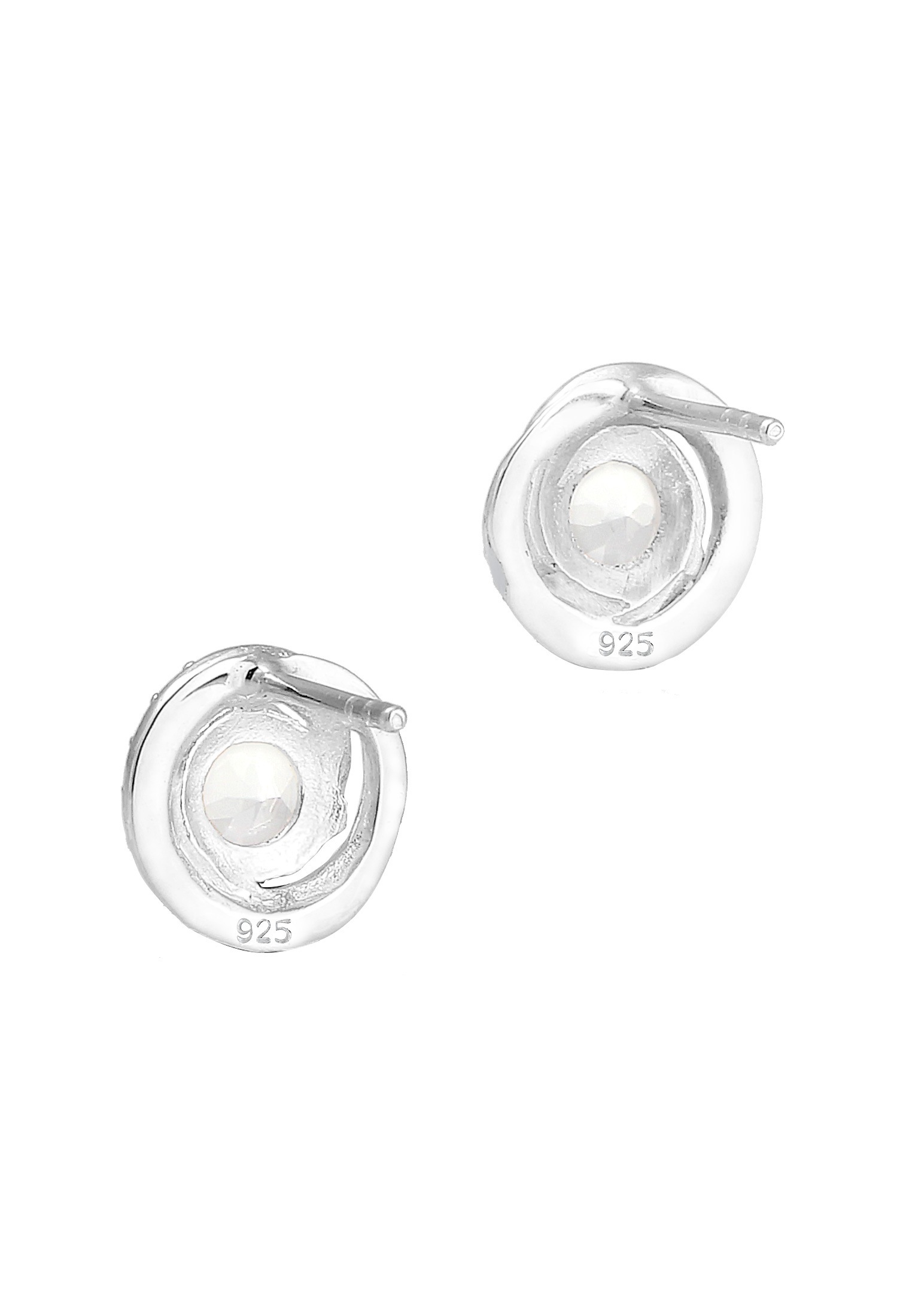Elli Paar Ohrstecker »Ohrstecker Glas Kristalle Weiß 925 Sterling Silber«