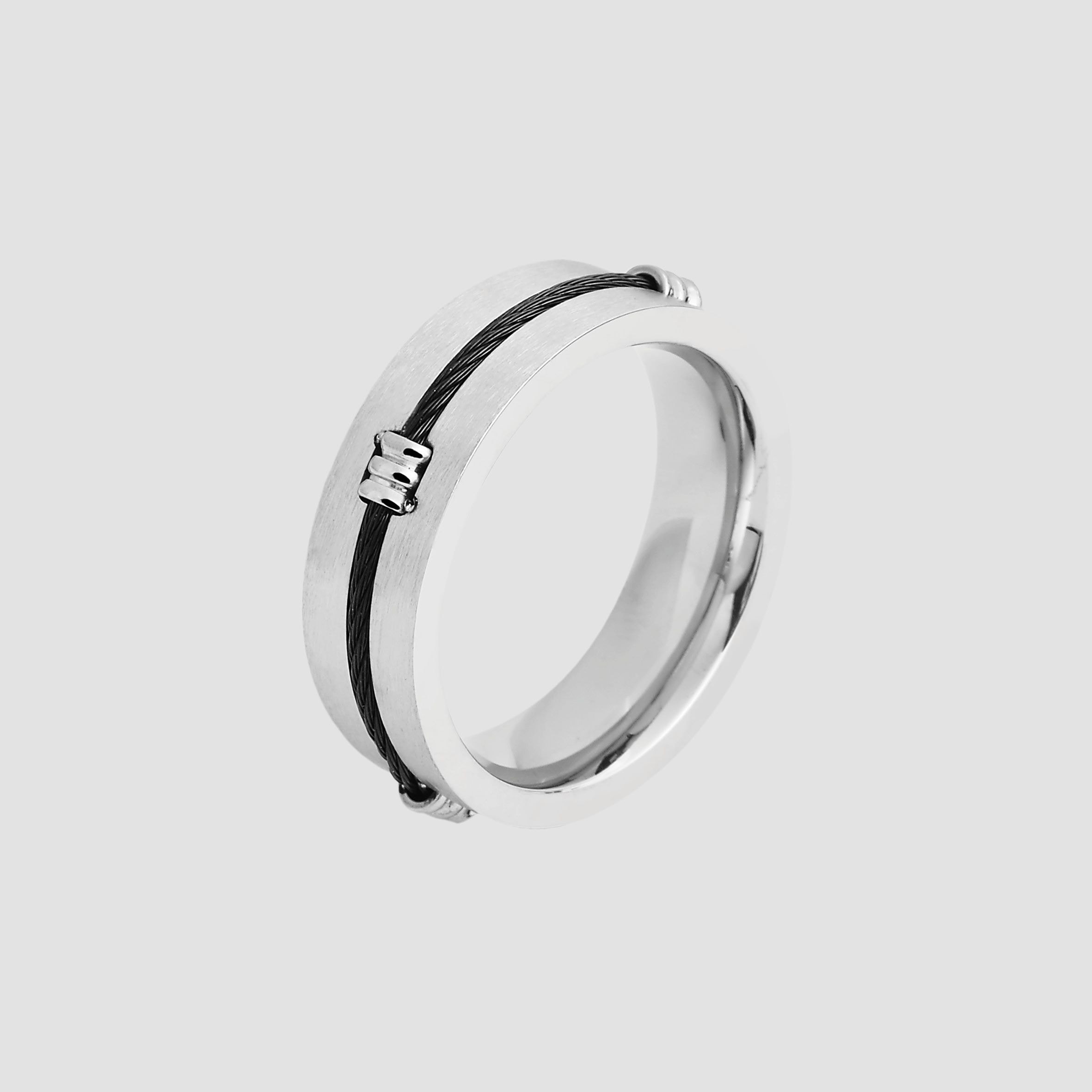 Fingerring ADELIA´S "Herren Ring aus Edelstahl" Gr. 60, silber, Fingerringe, Herren, 60, Edelstahl, Fingerring 5