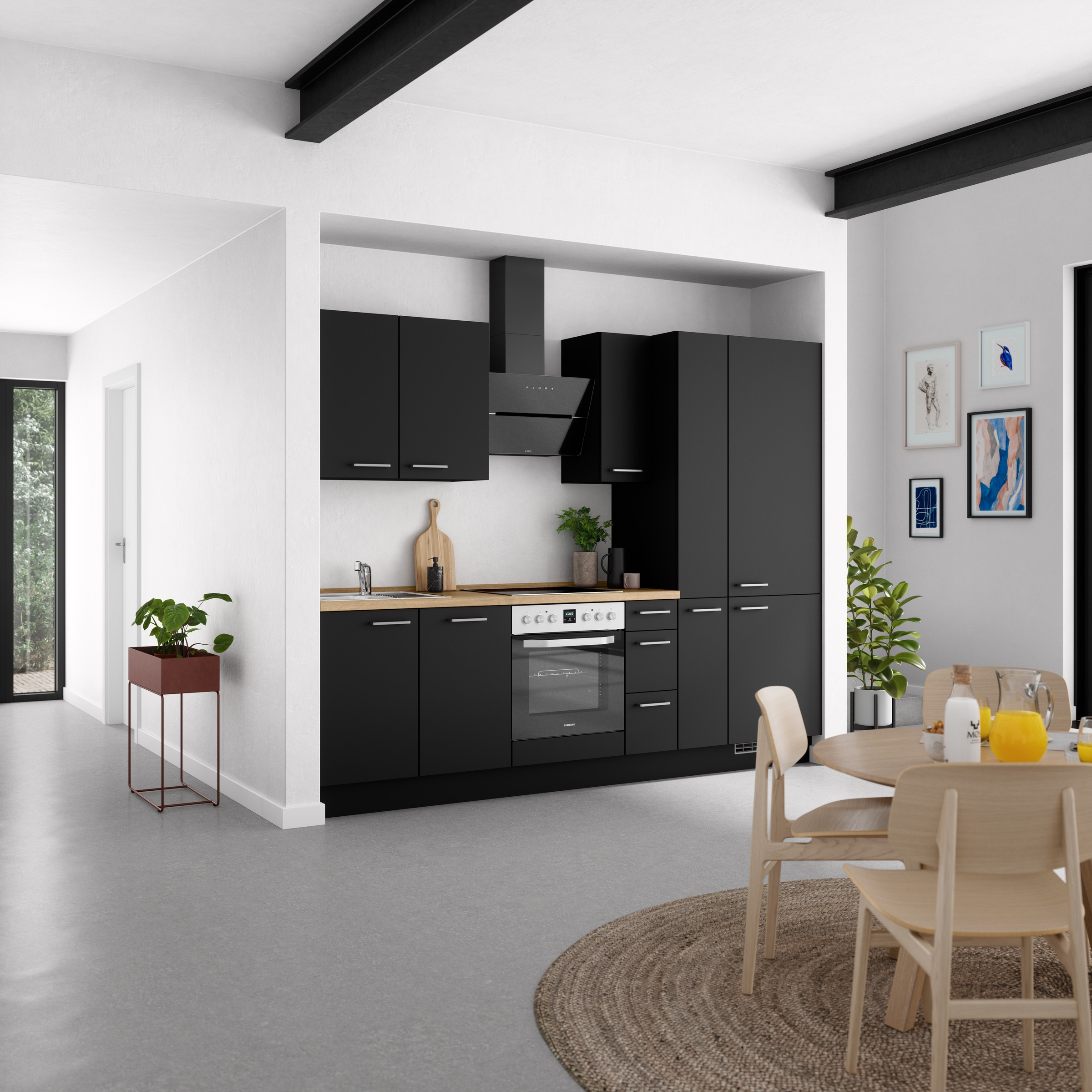nobilia® Küchenzeile »"Touch II"«, vormontiert, Ausrichtung wählbar, Breite 270 cm, wahlw. mit E-Geräten