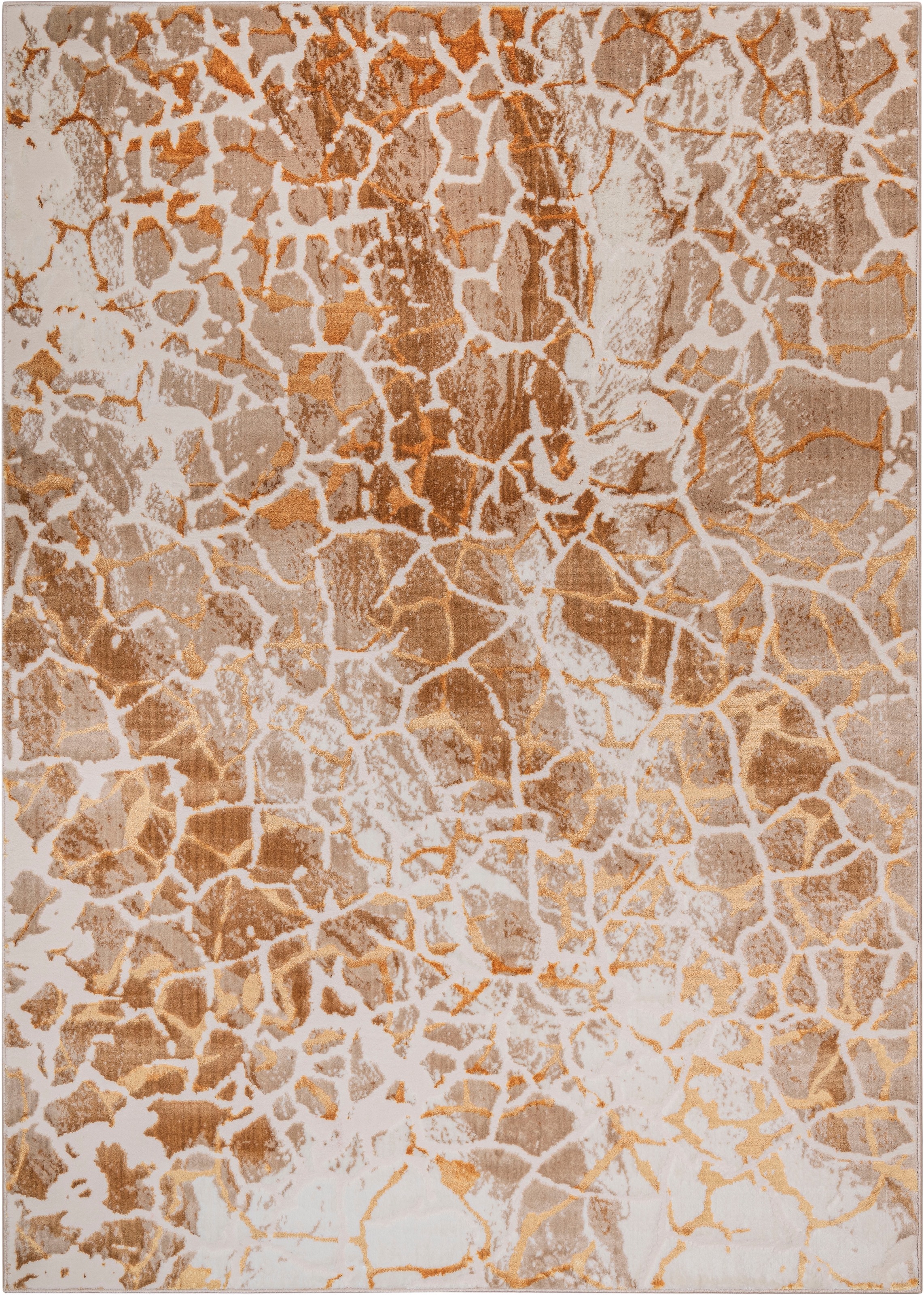 Leonique Teppich in goldfarbenen Marmor-Optik, BAUR »Sander«, Akzenten Teppiche | Design, rechteckig, modernes mit