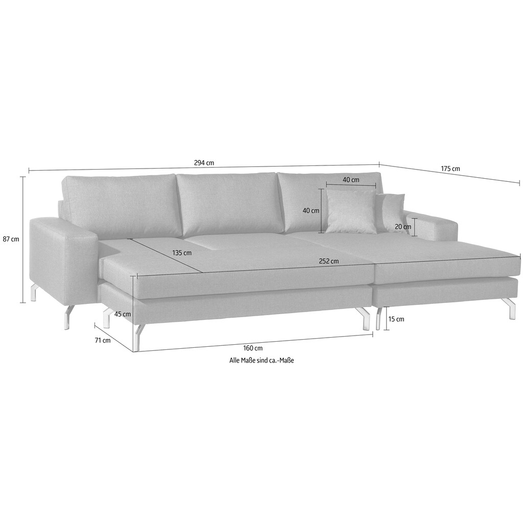 Max Winzer® Ecksofa »Flori«, (Spar-Set, Ecksofa und Hocker)