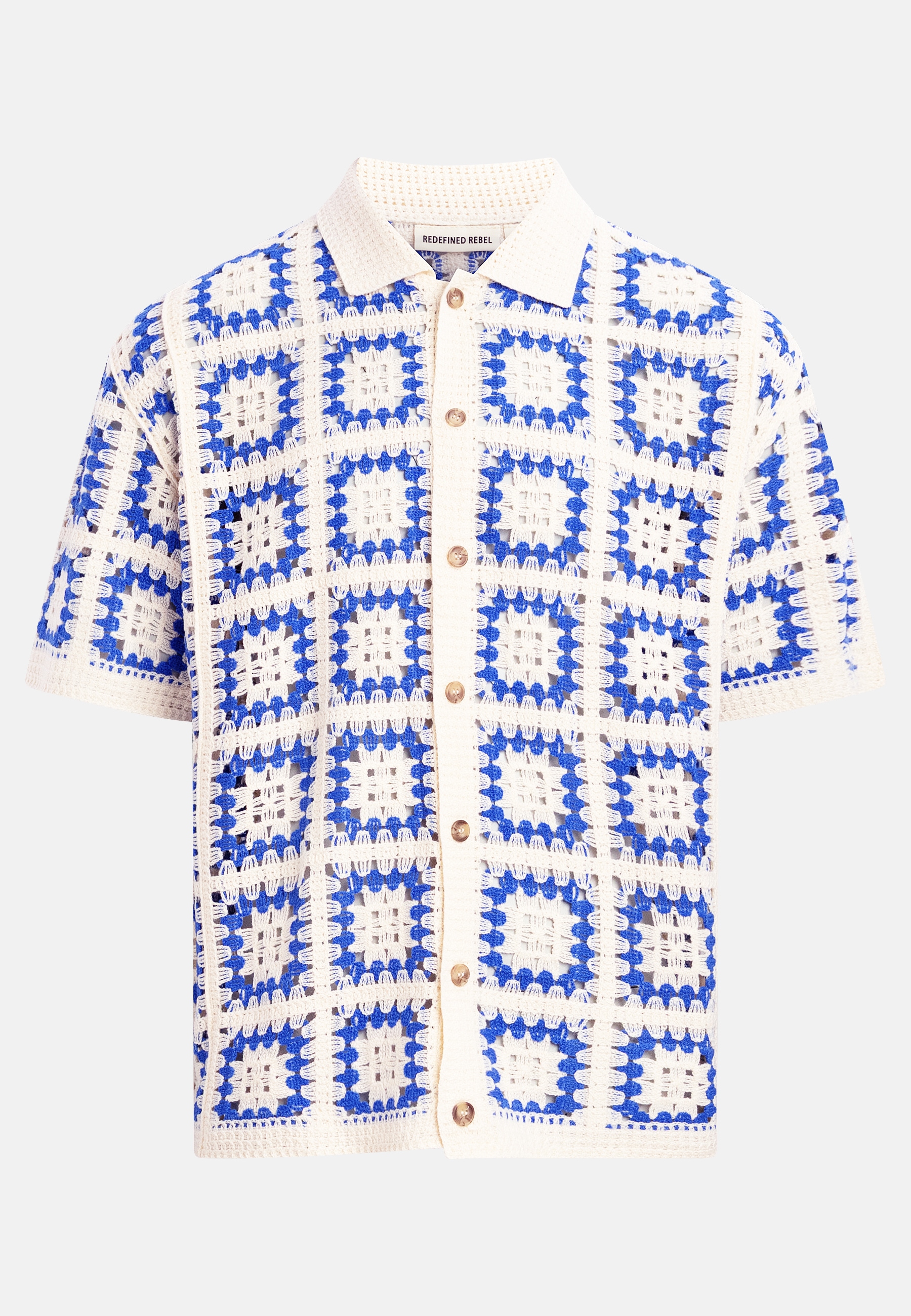 REDEFINED REBEL Kurzarmhemd »Redefined Rebel Shirt RRFabian Shirt Crochet BOXY FIT«