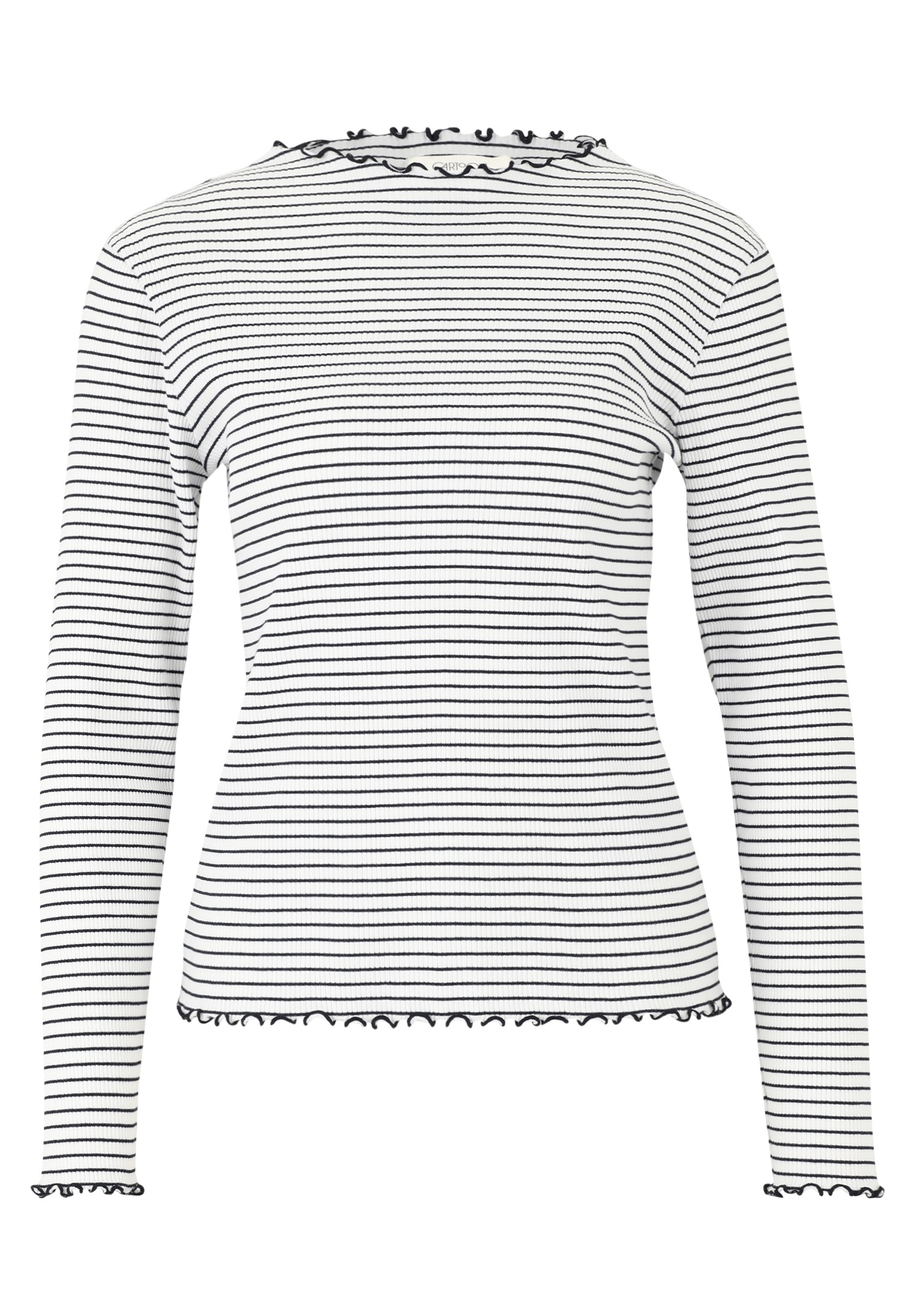 Cartoon Kurzarmshirt "Damen Langarm-Shirt mit Kragen", 1 Stk. günstig online kaufen