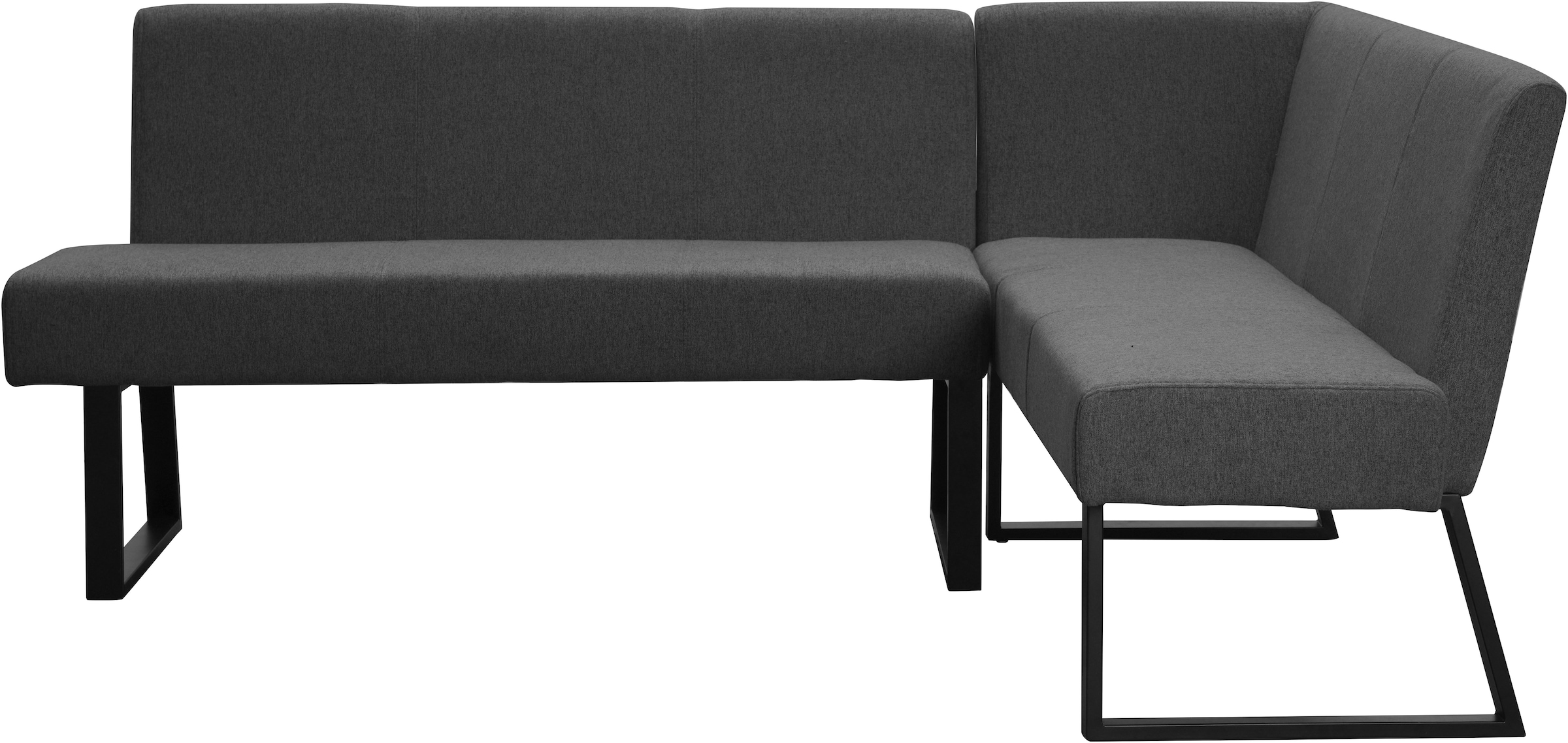 Home affaire Eckbank »Gladiole«, (Sitzbank, Esszimmerbank, Bank), mit Taschenfederkern, schwarzes Metallgestell, Breite 190 cm
