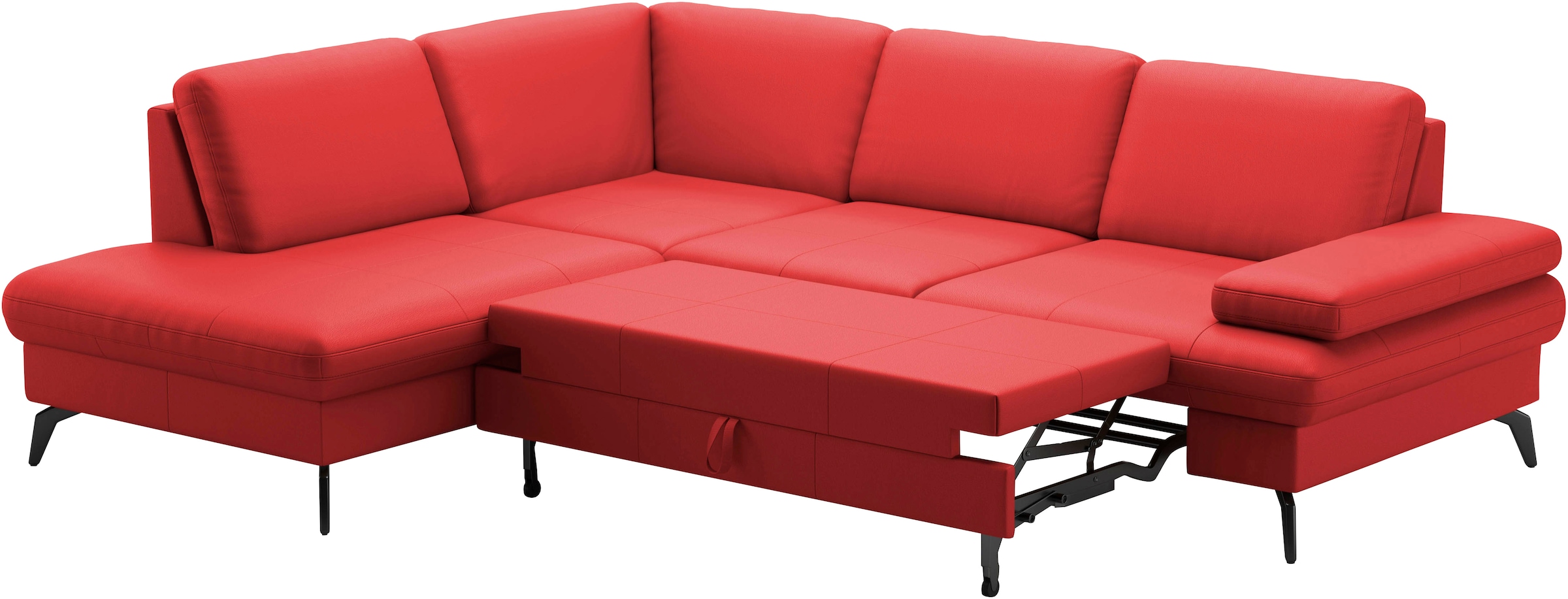 sit&more Ecksofa »Morris L-Form, inkl. Sitztiefenverstellung«, wahlweise mit Armteilverstellung, Bettfunktion & Bettkasten