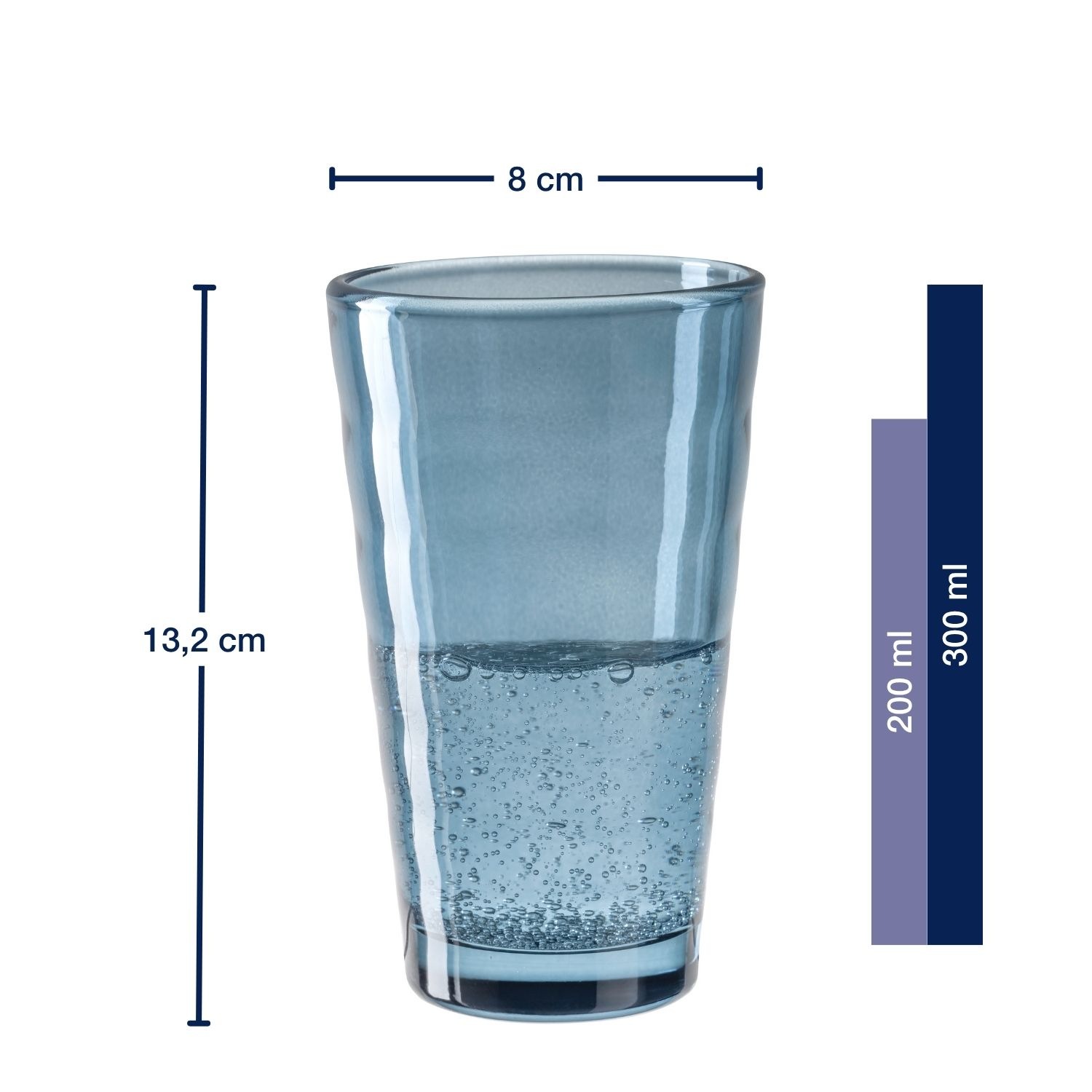 LEONARDO Gläser-Set »Trinkgläser VERSO, 6er-Set, 300 ml« das wellenartige Relief verleiht eine dreidimensionale Optik