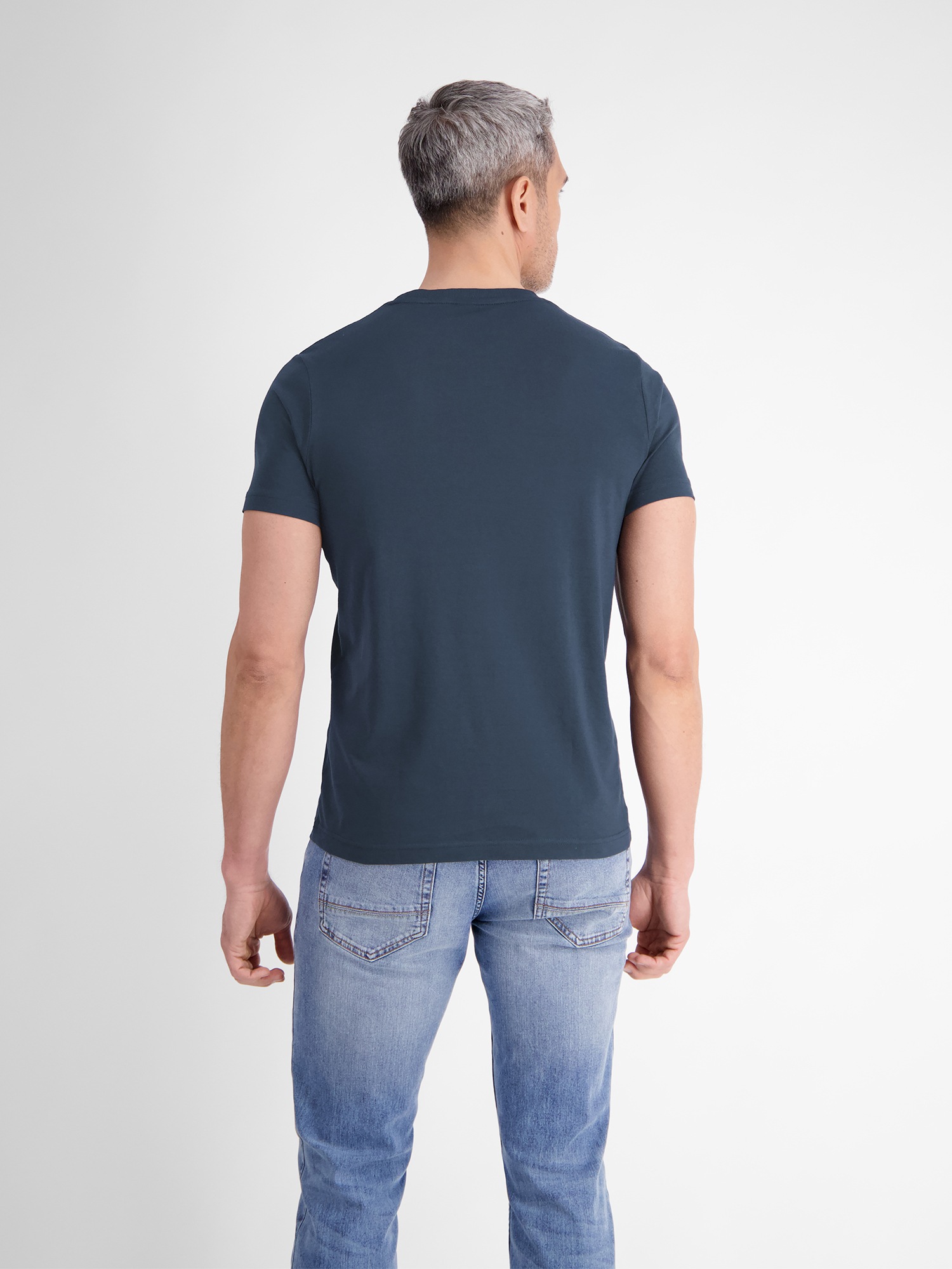 LERROS T-Shirt "LERROS Unifarbenes T-Shirt mit Print" günstig online kaufen