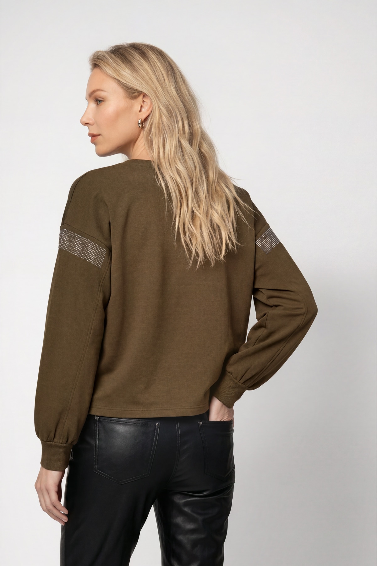 Monari Sweatshirt »Sweatshirt Schmuck«, Regular fit mit Strassdetails

