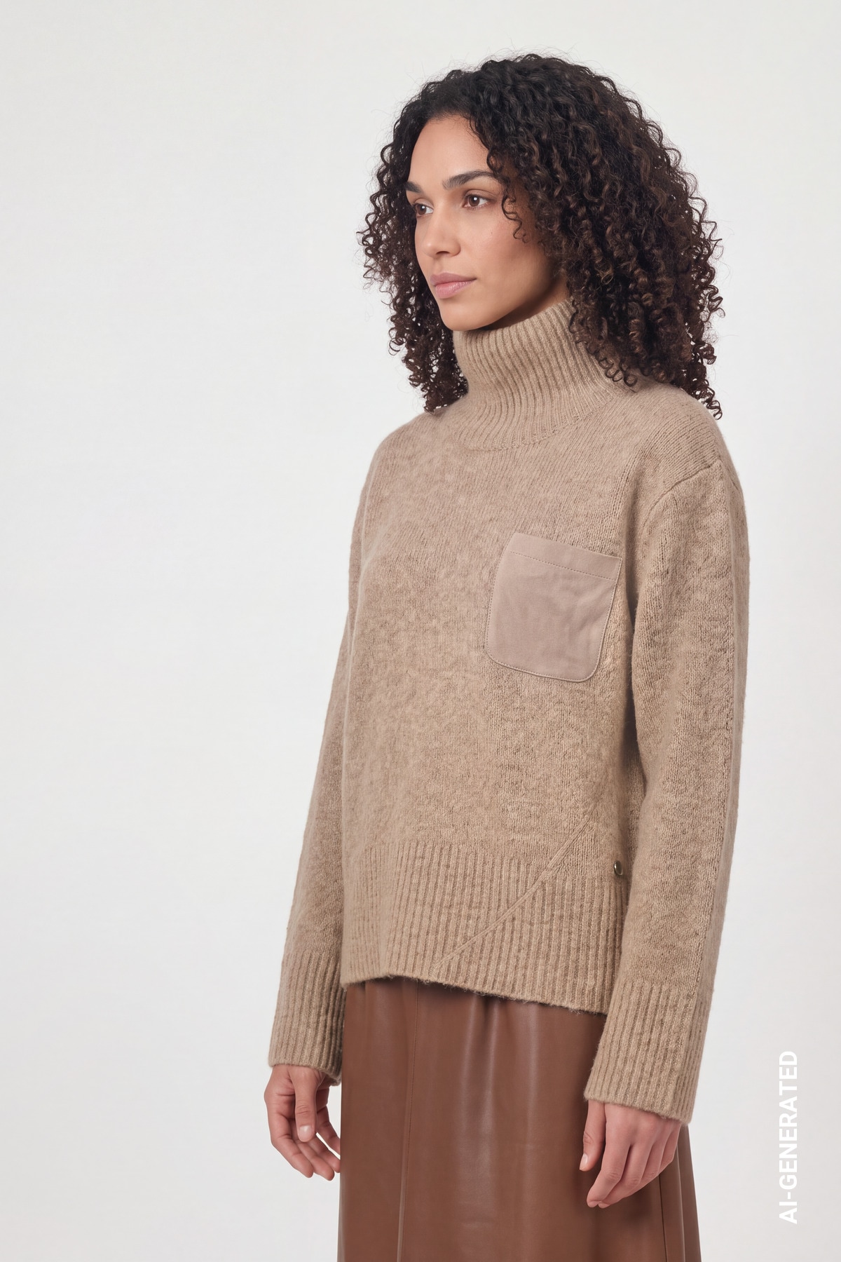 Monari Strickpullover »Pullover Flausch« Regular fit mit Stehkragen
