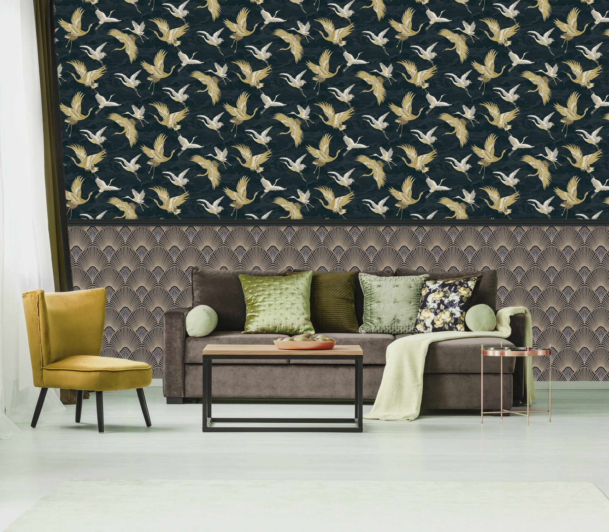 Sublime Vliestapete »KRAN PETROL«, animal print, Design Tapeten