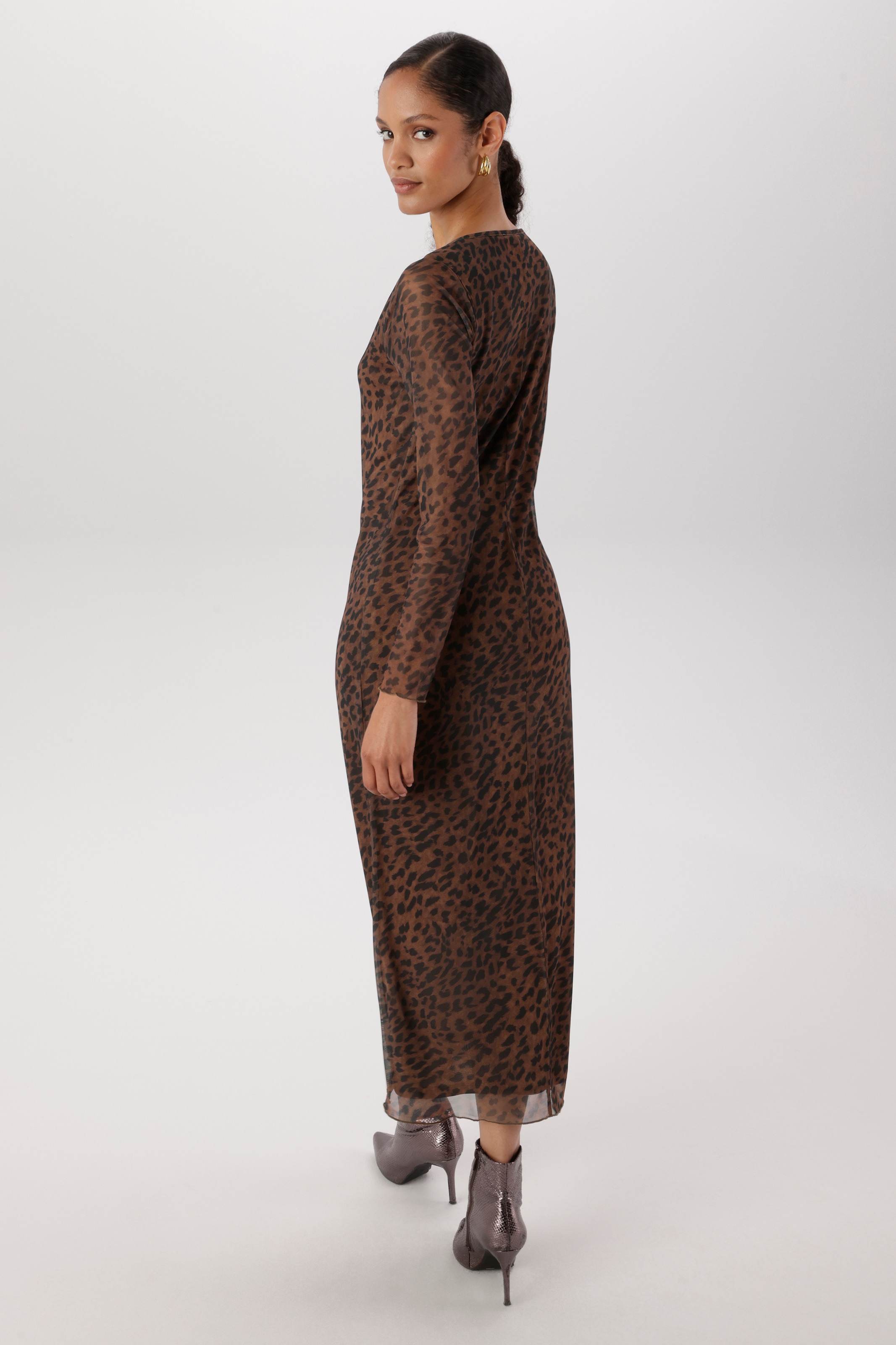 Aniston SELECTED Midikleid In Mesh-Qualiät und im angesagten Animal-Print - NEUE KOLLEKTION