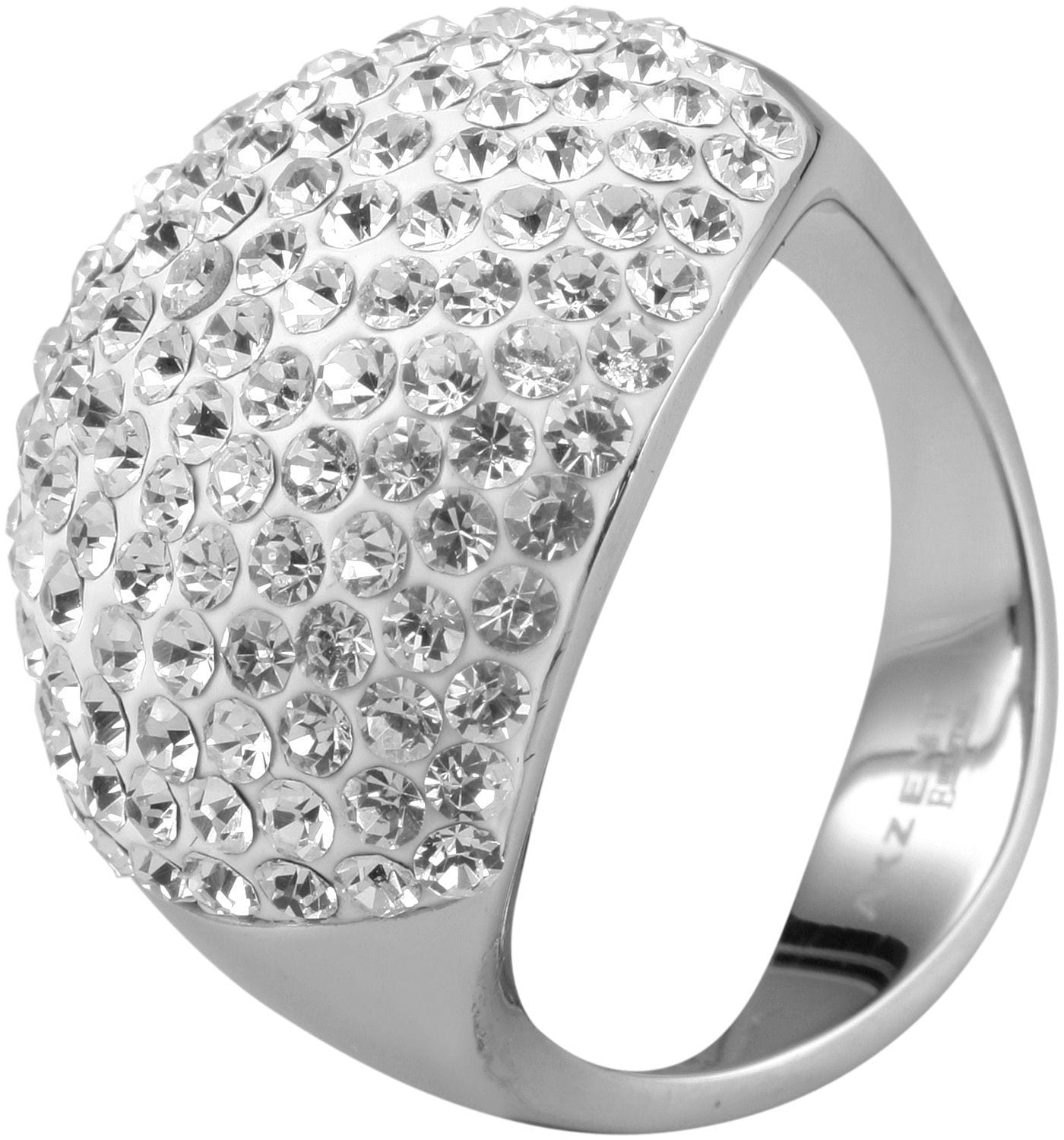 Adelia´s Fingerring »Damen Ring aus Edelstahl mit Strass Steinchen«