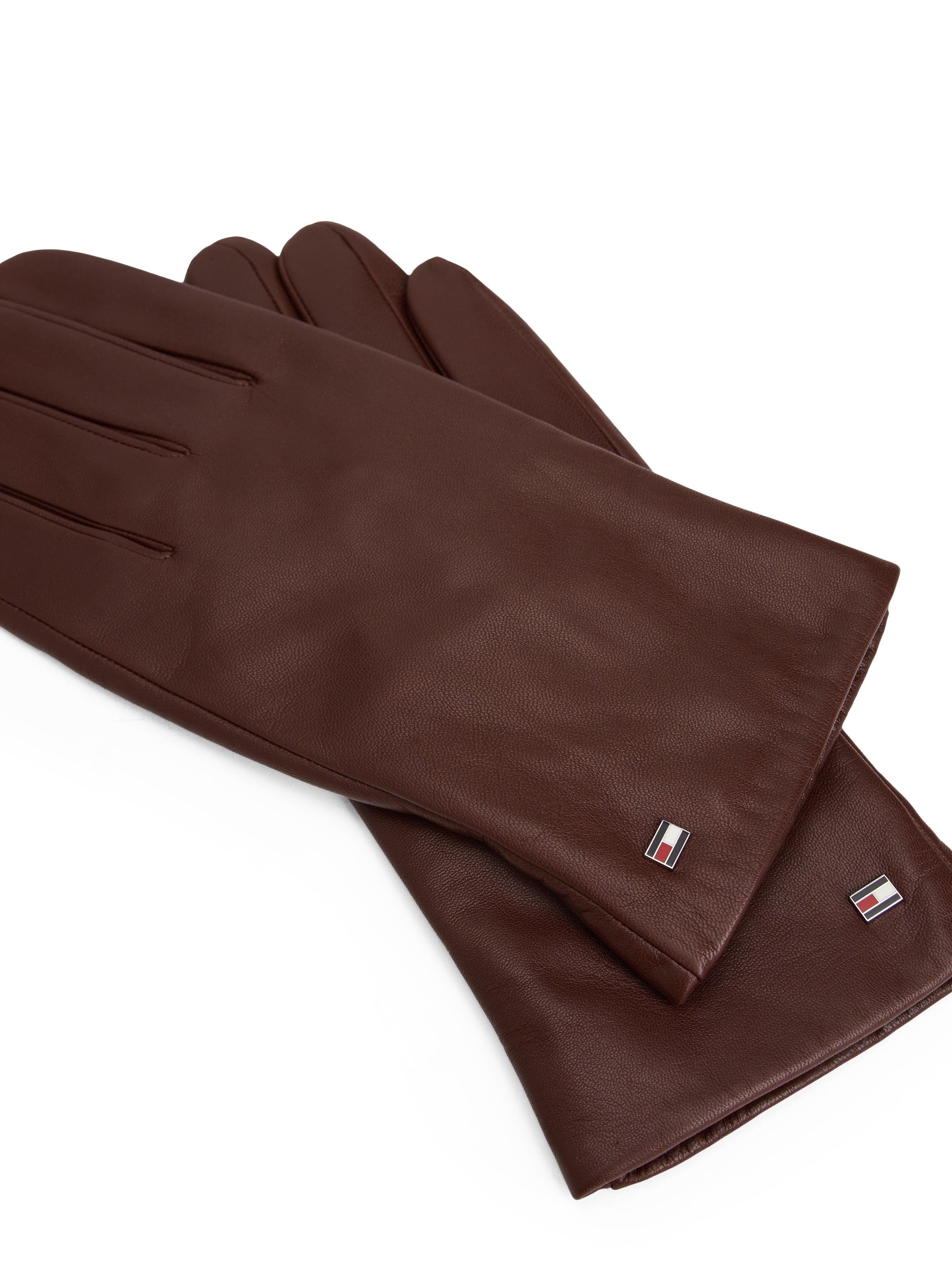 Thumbnail - Tommy Hilfiger Lederhandschuhe "ESSENTIAL FLAG LEATHER GLOVES" mit Tommy Hilfiger Flagge