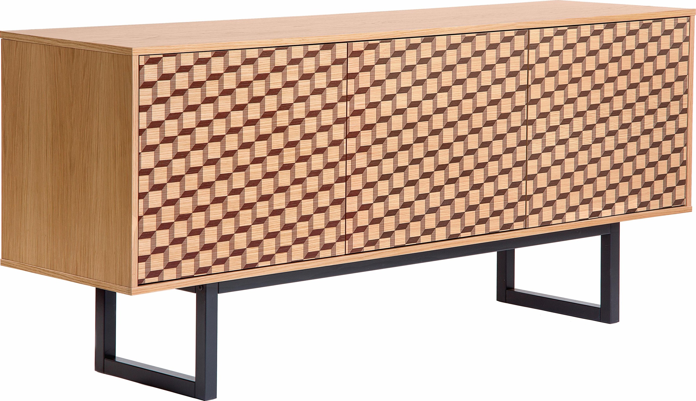 Woodman Sideboard »Millie«, Breite 175 cm, mit besonderem Print, mit Push-to open Funktion