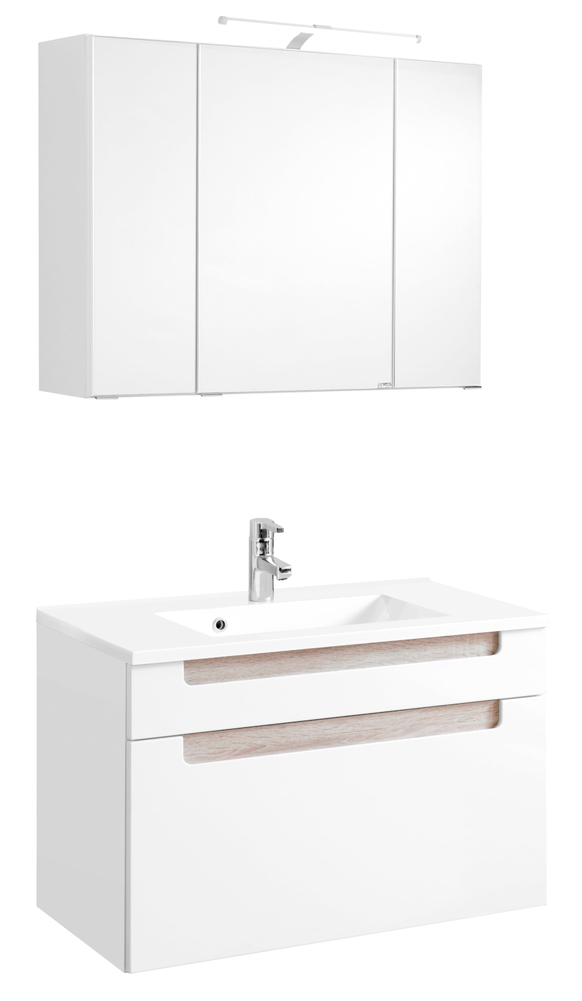 welltime Badmöbel-Set "Siena" 2 Stk. tlg. Breite 80 cm, Waschtisch mit Mine günstig online kaufen