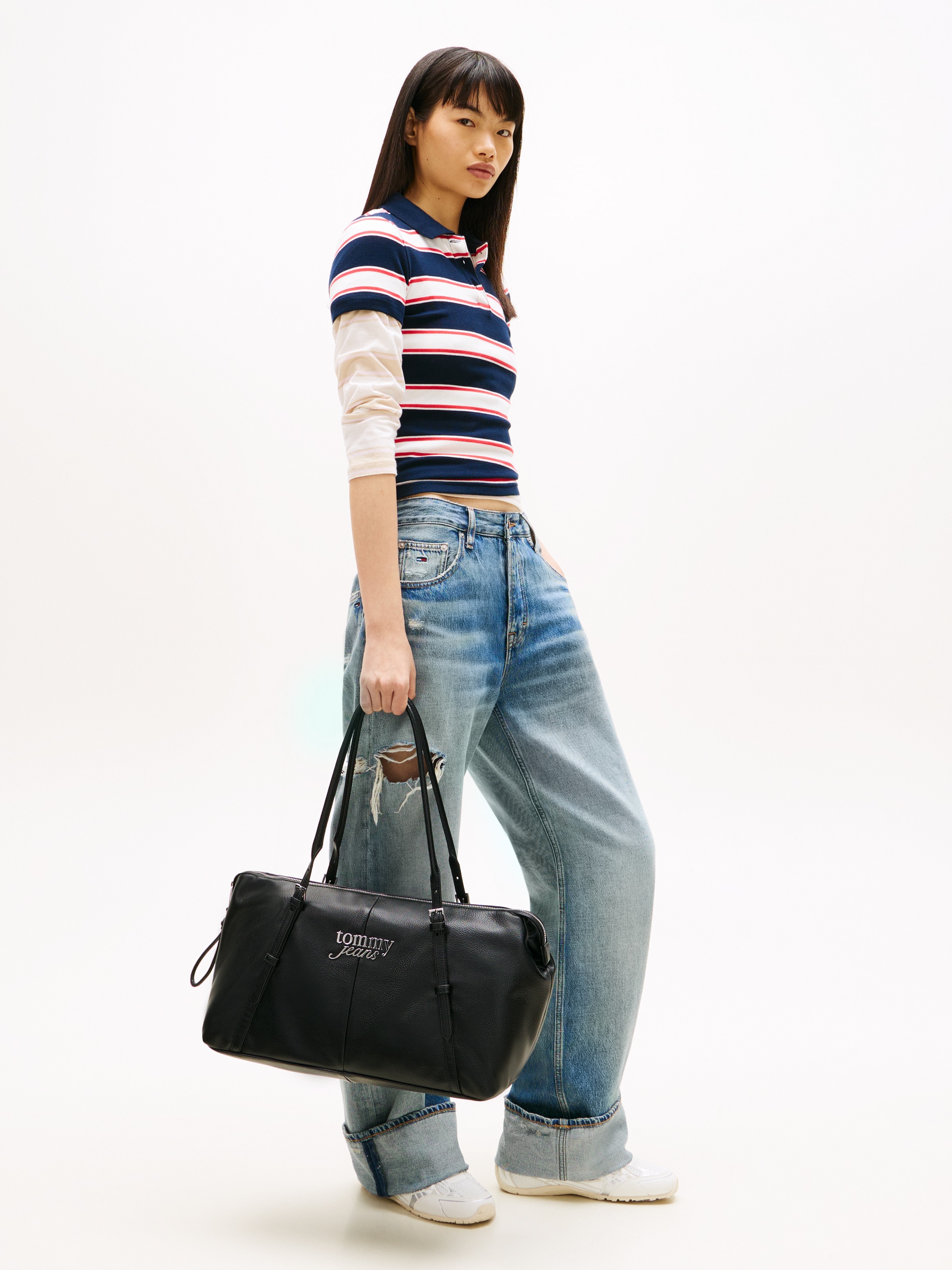 Tommy Jeans Tragetasche »TJW BOLD EW TOTE« Unisex Tragetasche, Umhängetasche, Weekender mit Tommy Jeans Logo