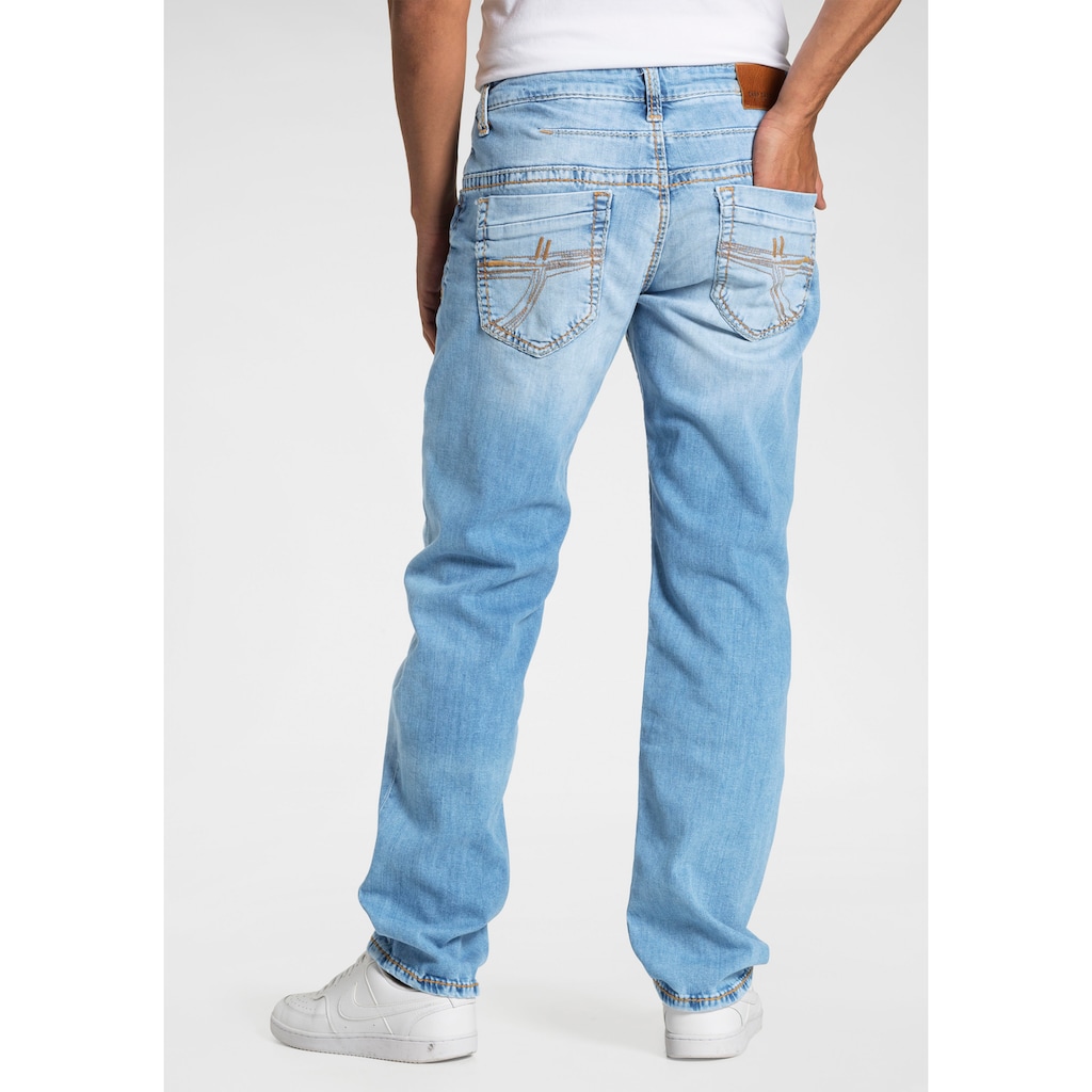 Herrenmode  CAMP DAVID Loose-fit-Jeans »CO:NO:C622«, mit markanten Nähten light-vintage