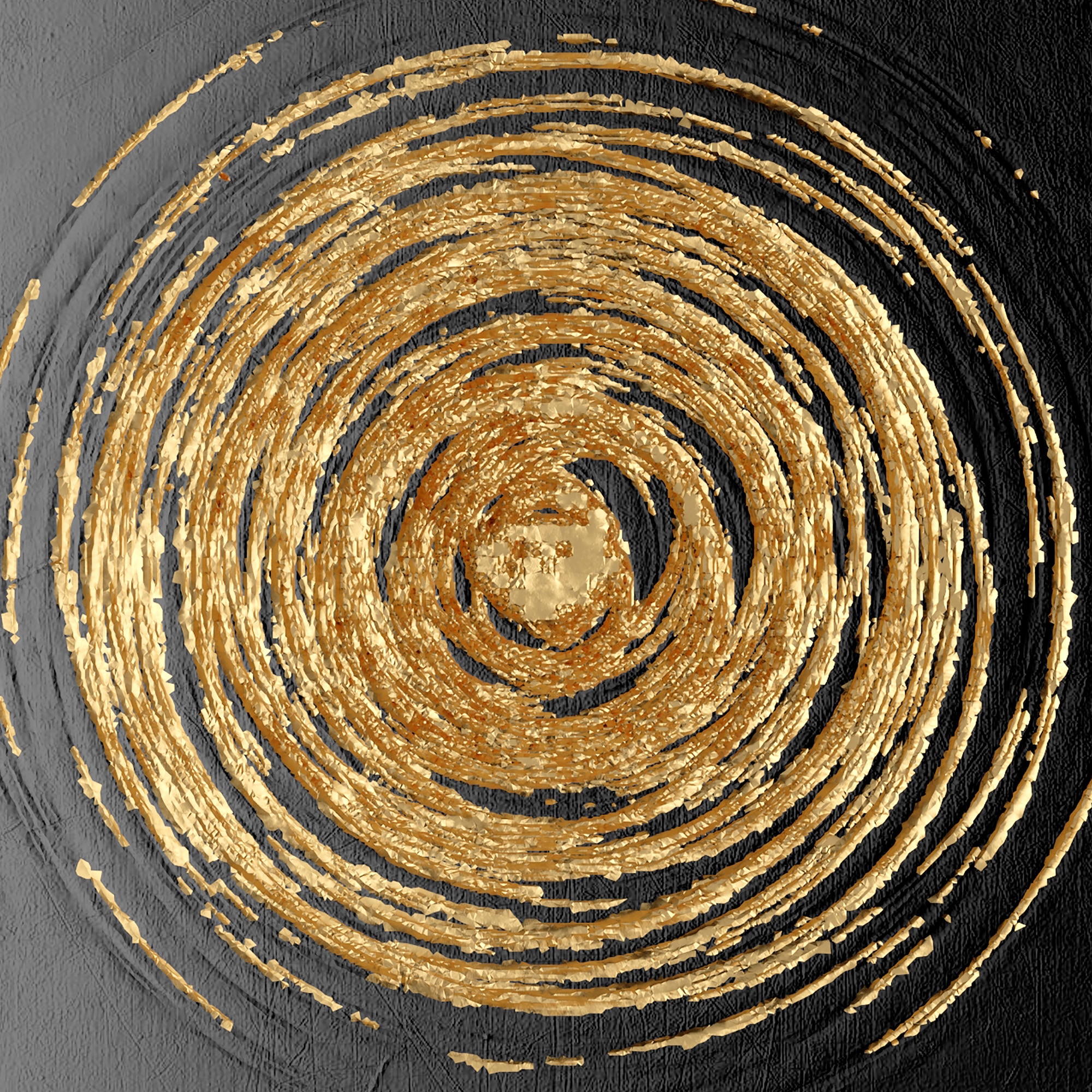 Leonique Leinwandbild »Black and Gold«, Abstrakt-Kunst-Modern-Formen, (1 St.), Akustikbild mit sehr guten Schallabsorptions-Eigenschaften
