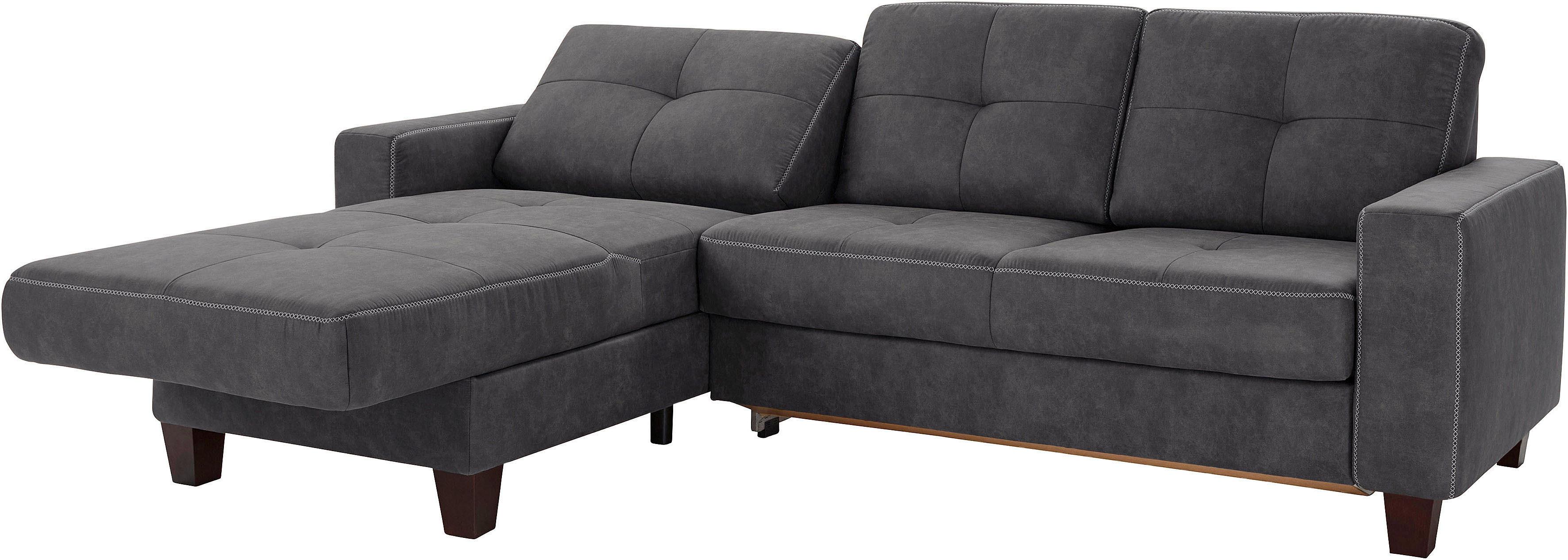 Thumbnail - PLACES OF STYLE Ecksofa "Varese" wahlweise mit Bettfunktion und Vorziehfunktion