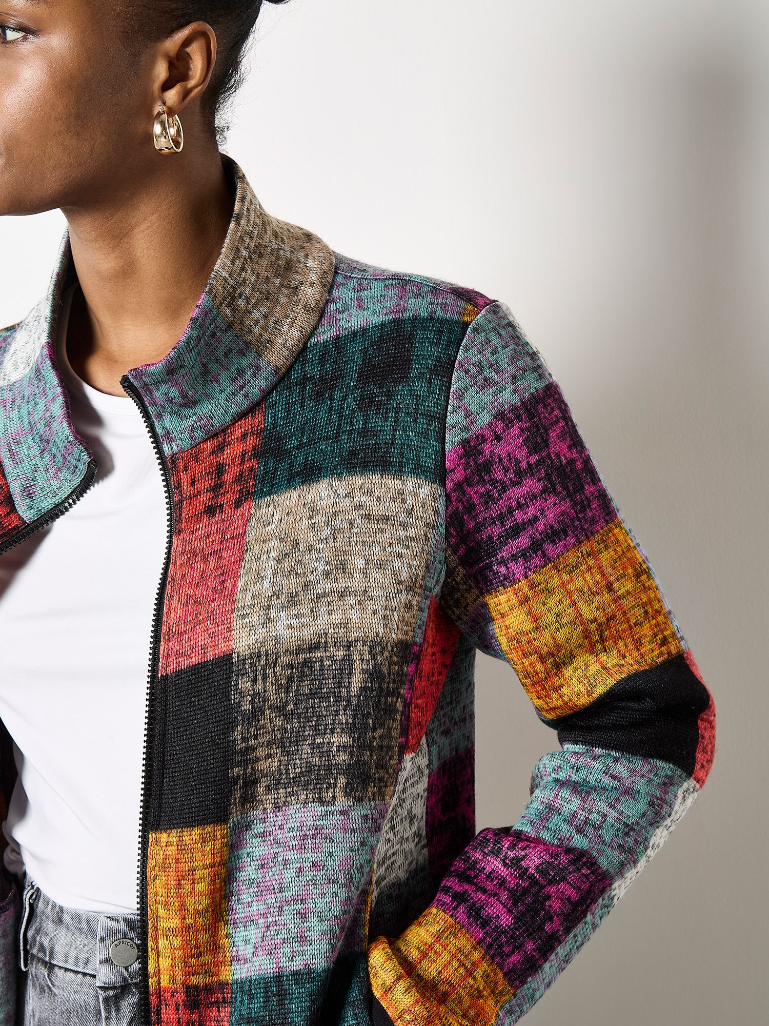 Apricot Fleecejacke »Fleecejacke« mit Karomuster