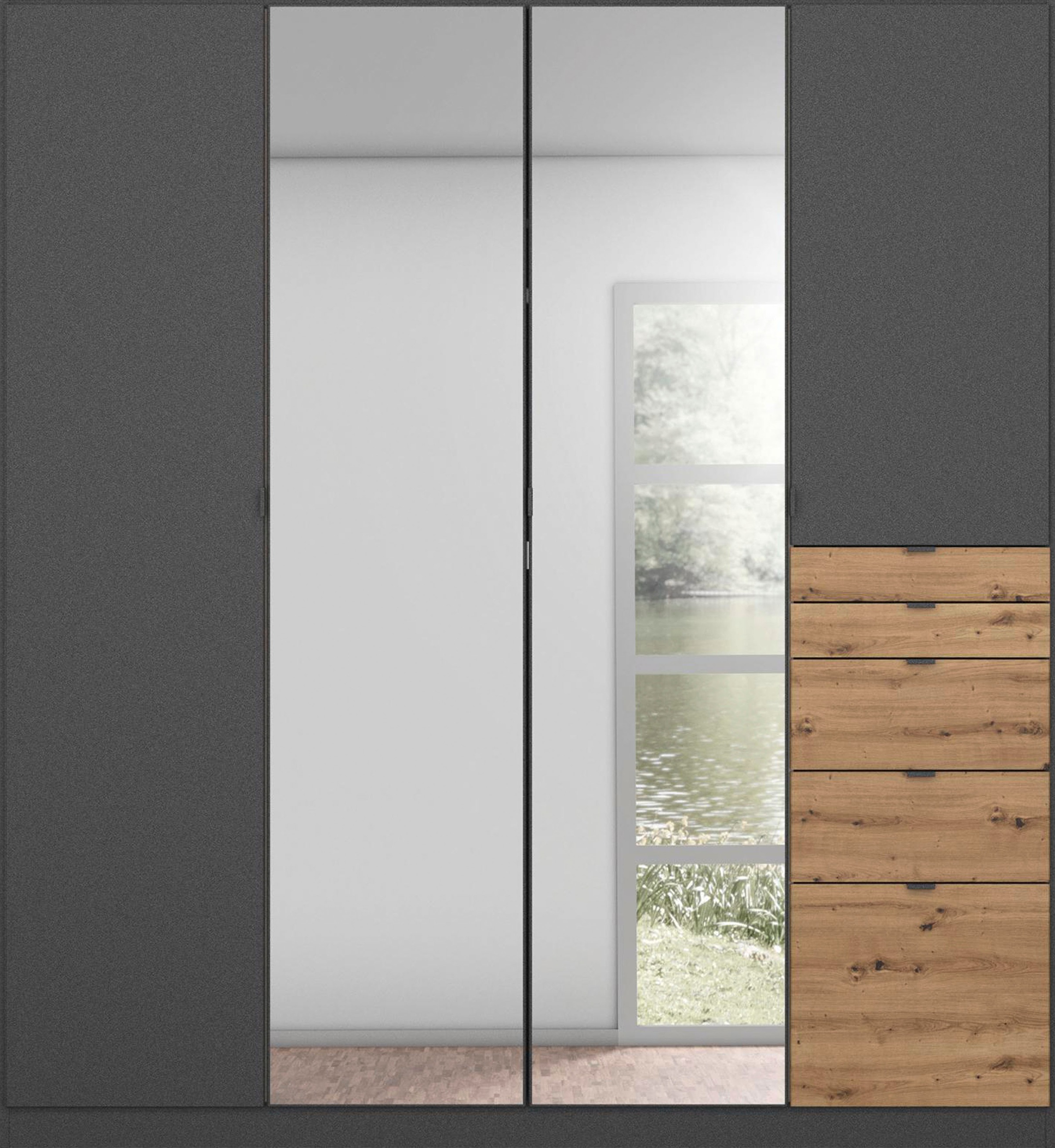 rauch Drehtürenschrank "Kleiderschrank Schrank Garderobe Wäscheschrank Ankl günstig online kaufen