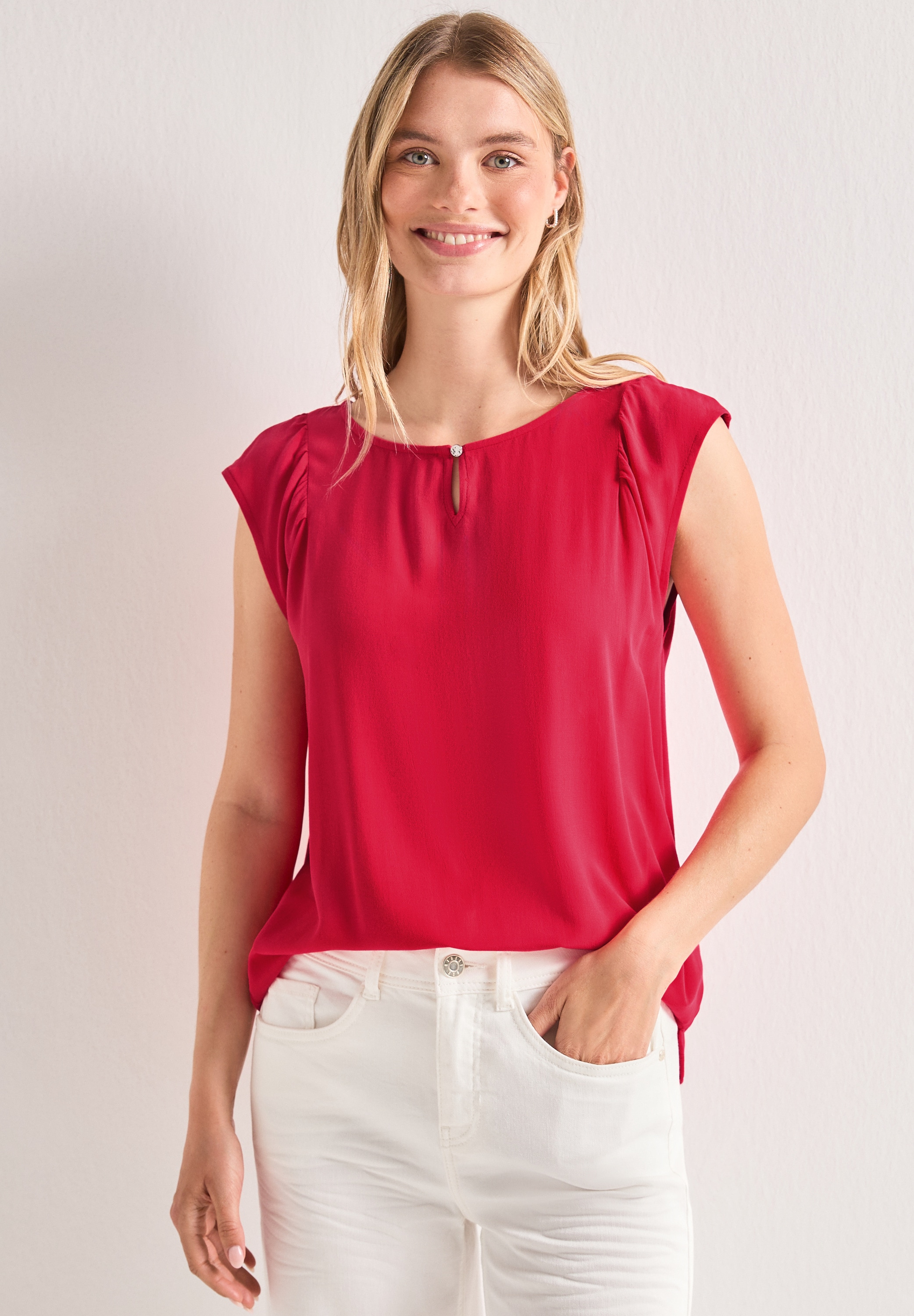 STREET ONE Shirttop mit Raffung