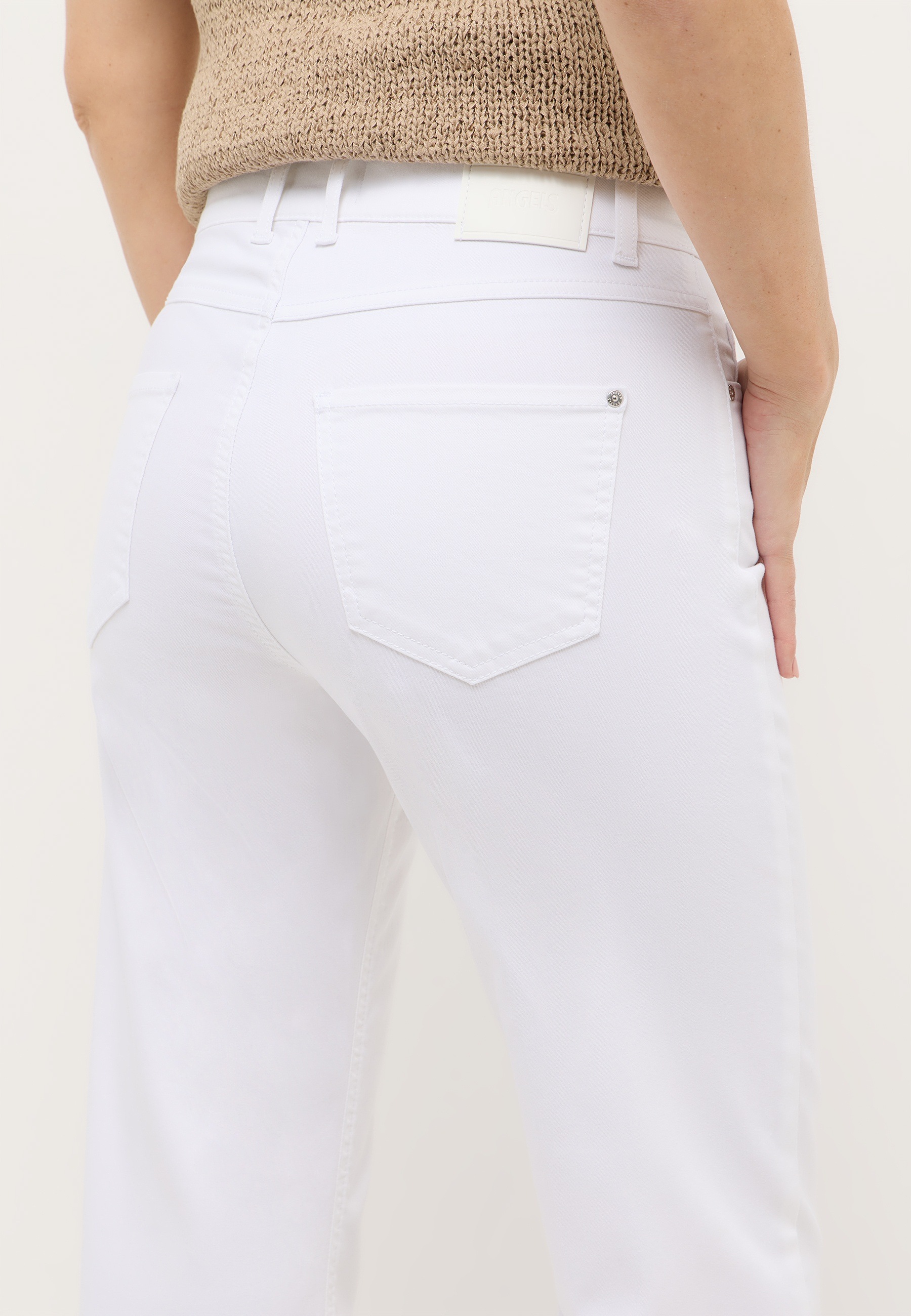 ANGELS Lara Straight Jeans White 40 2