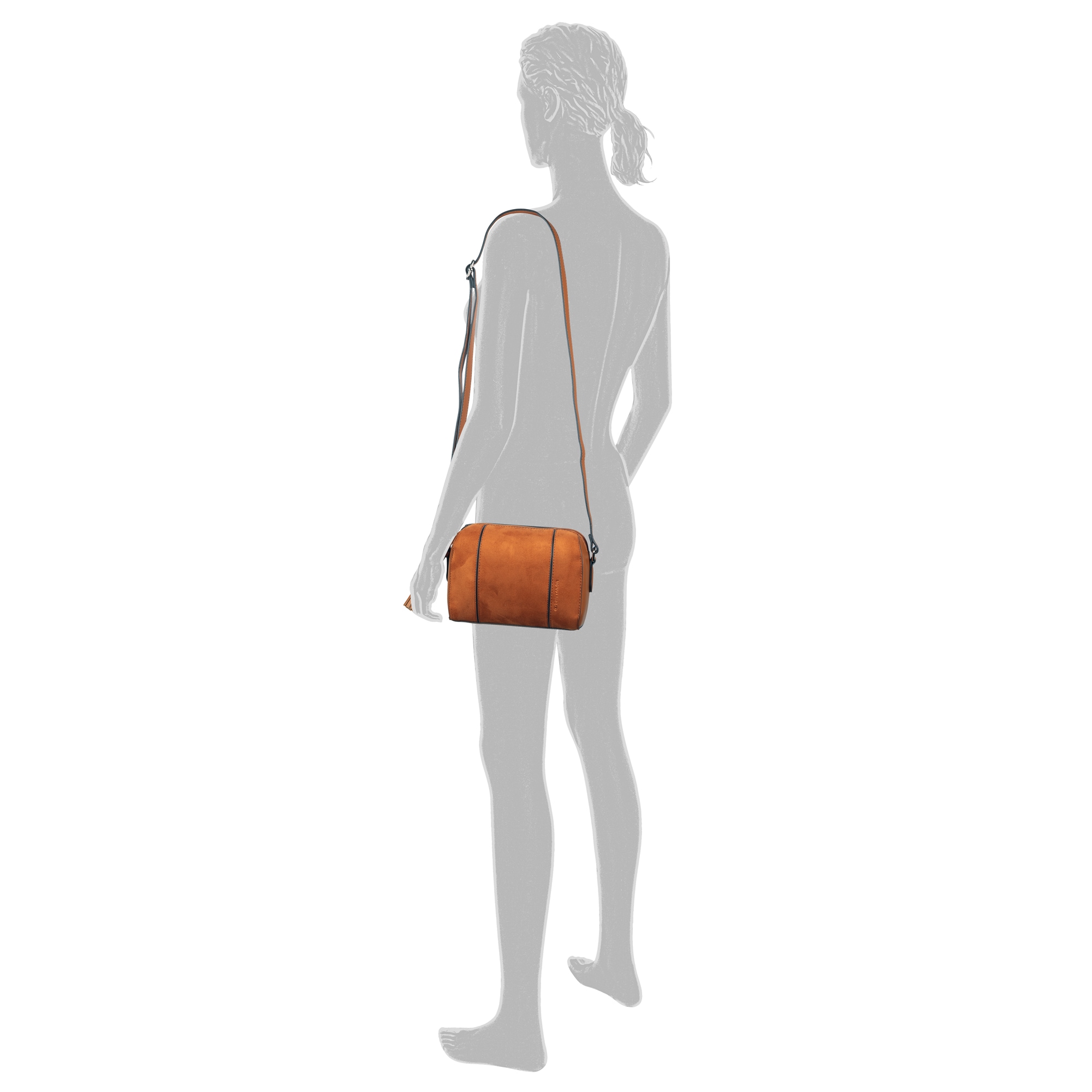 TOM TAILOR Handtasche »Pira«, aus einer Kombination von weichem Suede und genarbtem Lederimitat