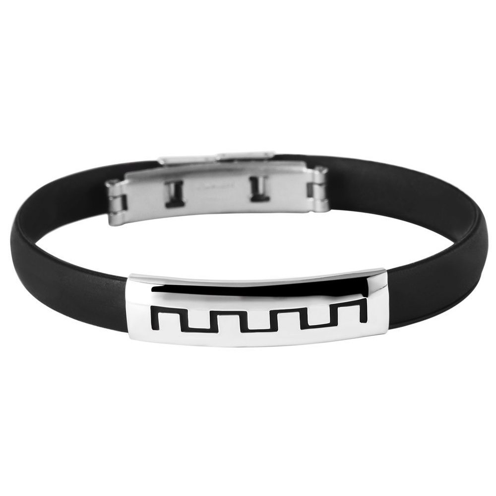 ADELIA ́S Damen Armreif "Armband – Armreif aus Kautschuk Ø 6,5 cm cm", 6,5cm, Kautschuk, schwarz, Kautschuk, Armbänder, Zum Verschenken an Menschen,
