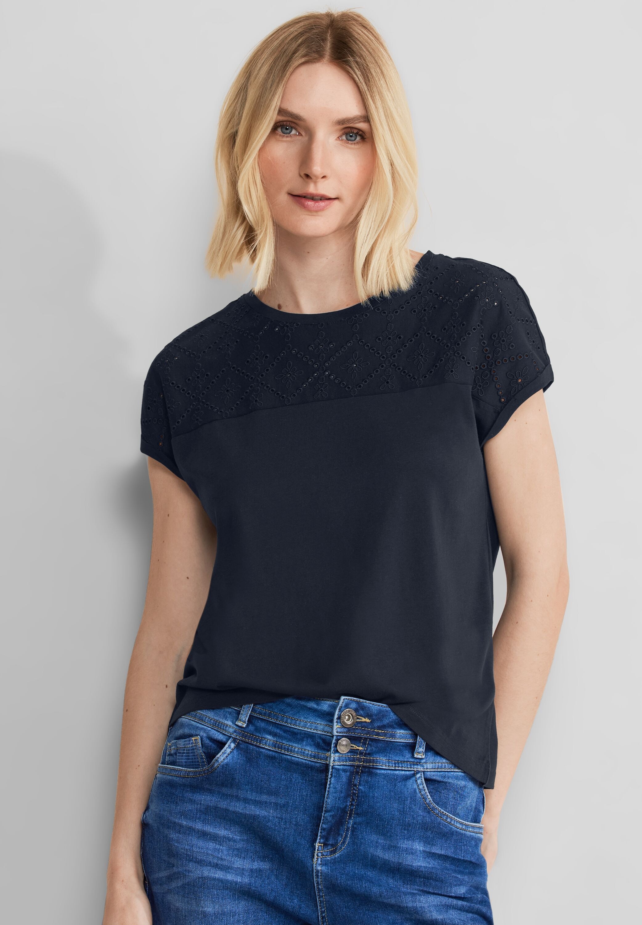 STREET ONE Shirttop, mit Stickerei