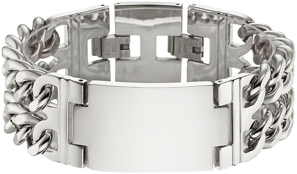 Edelstahlarmband BRUNO BANANI "Schmuck", silber (edelstahlfarben), Armbänder, Damen, 21cm, Edelstahl, Edelstahlarmband