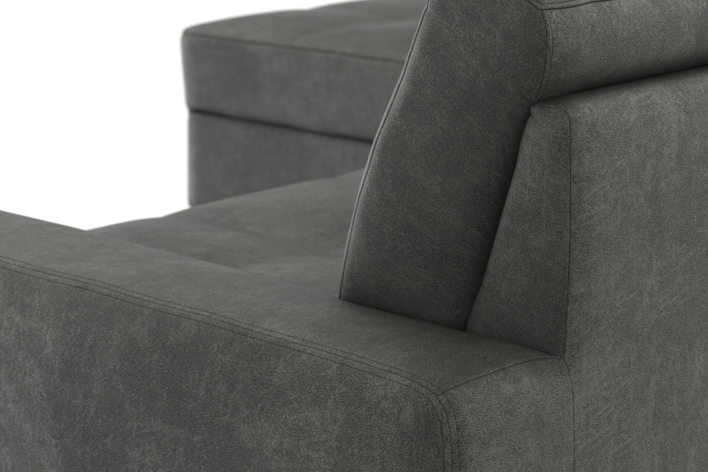DOMO collection Ecksofa »Florentina zeitlos und elegant, Sitznähte als Designelement, L-Form«, wahlweise mit Bettfunktion, mit Kontrastnaht, Komfortsitzhöhe 47cm