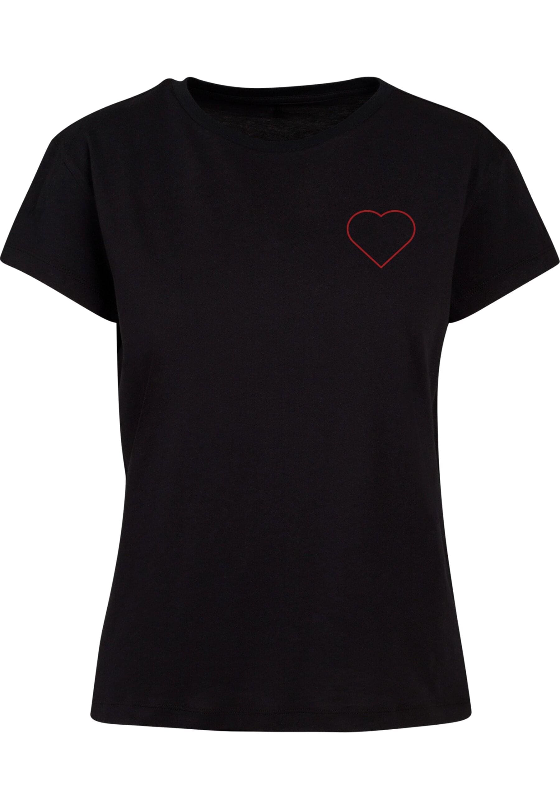 Merchcode T-Shirt "Merchcode Ladies MHSS Herz Rot 2 T-Shirt" 1 Stk. tlg. günstig online kaufen