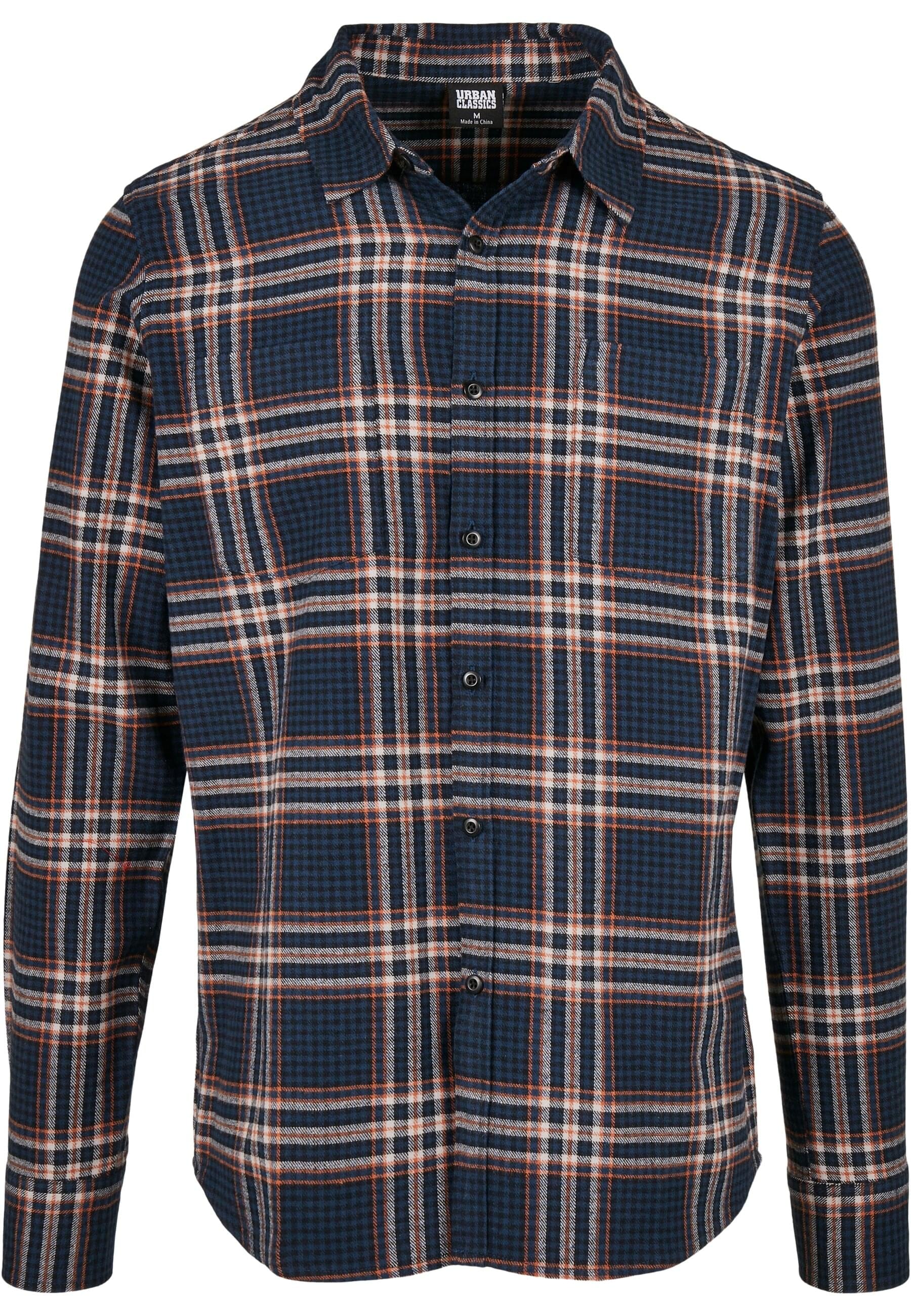 URBAN CLASSICS Langarmshirt "Herren Checked Campus Shirt", (1 tlg.) günstig online kaufen