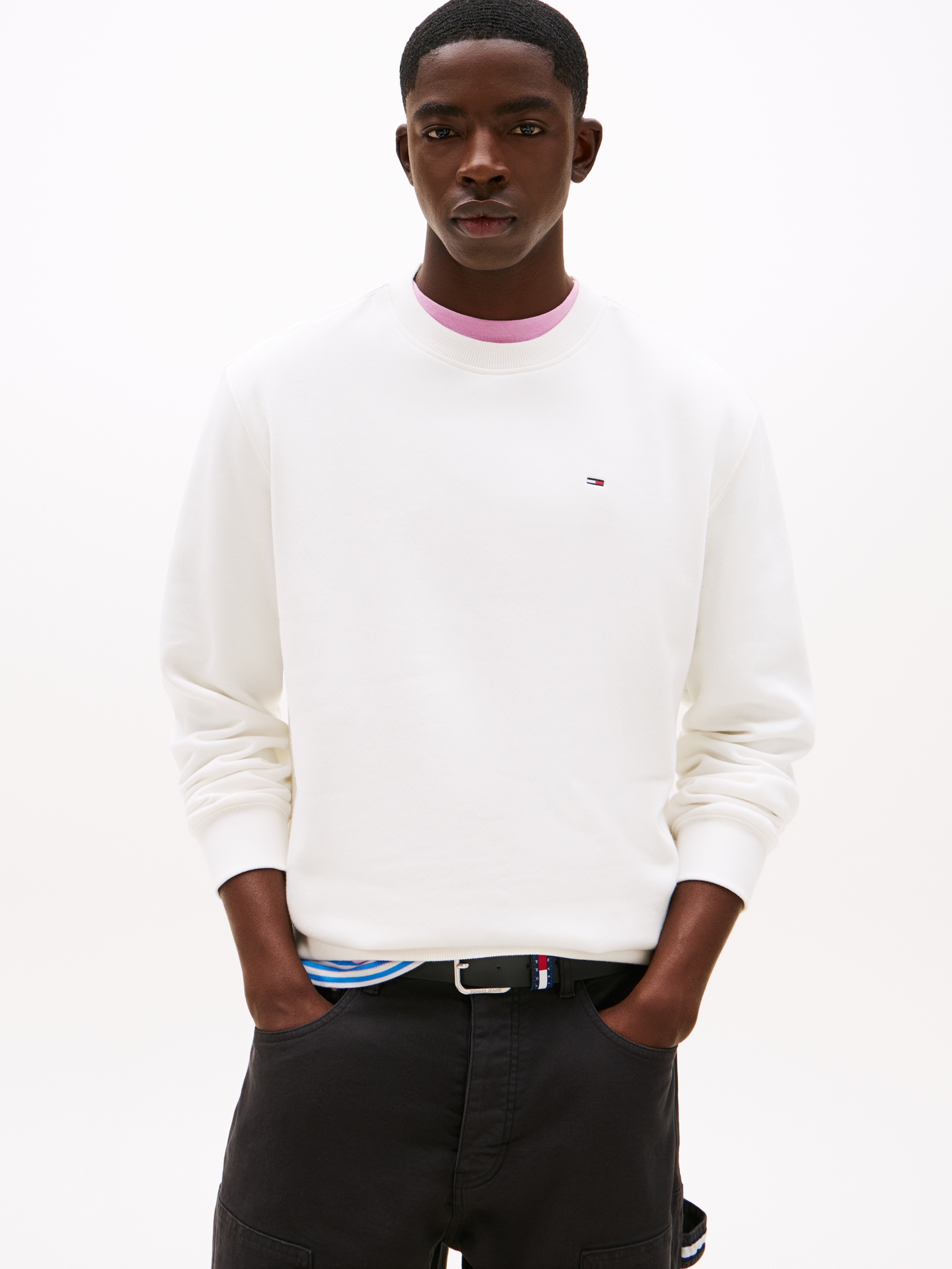 Tommy Jeans Sweatshirt "TJM REG S FLAG CREW", Mit besticktem Markenlogo auf günstig online kaufen