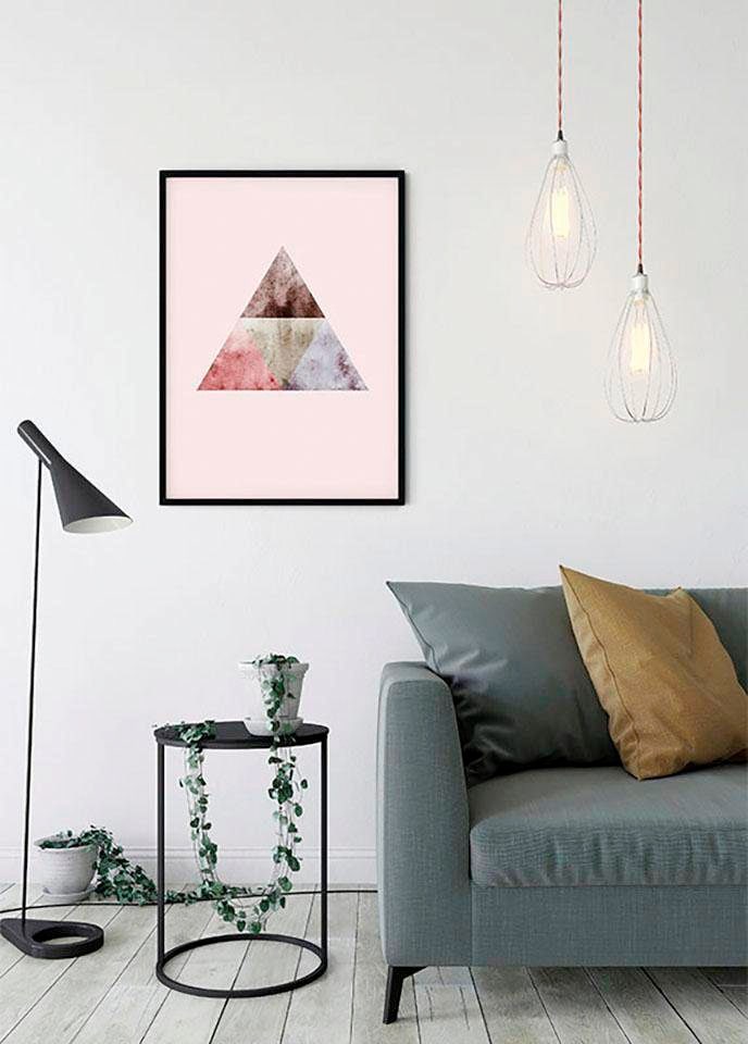 Komar Poster »Triangles Top Red«, Formen-Kunst, (1 St.), Kinderzimmer,  Schlafzimmer, Wohnzimmer | BAUR