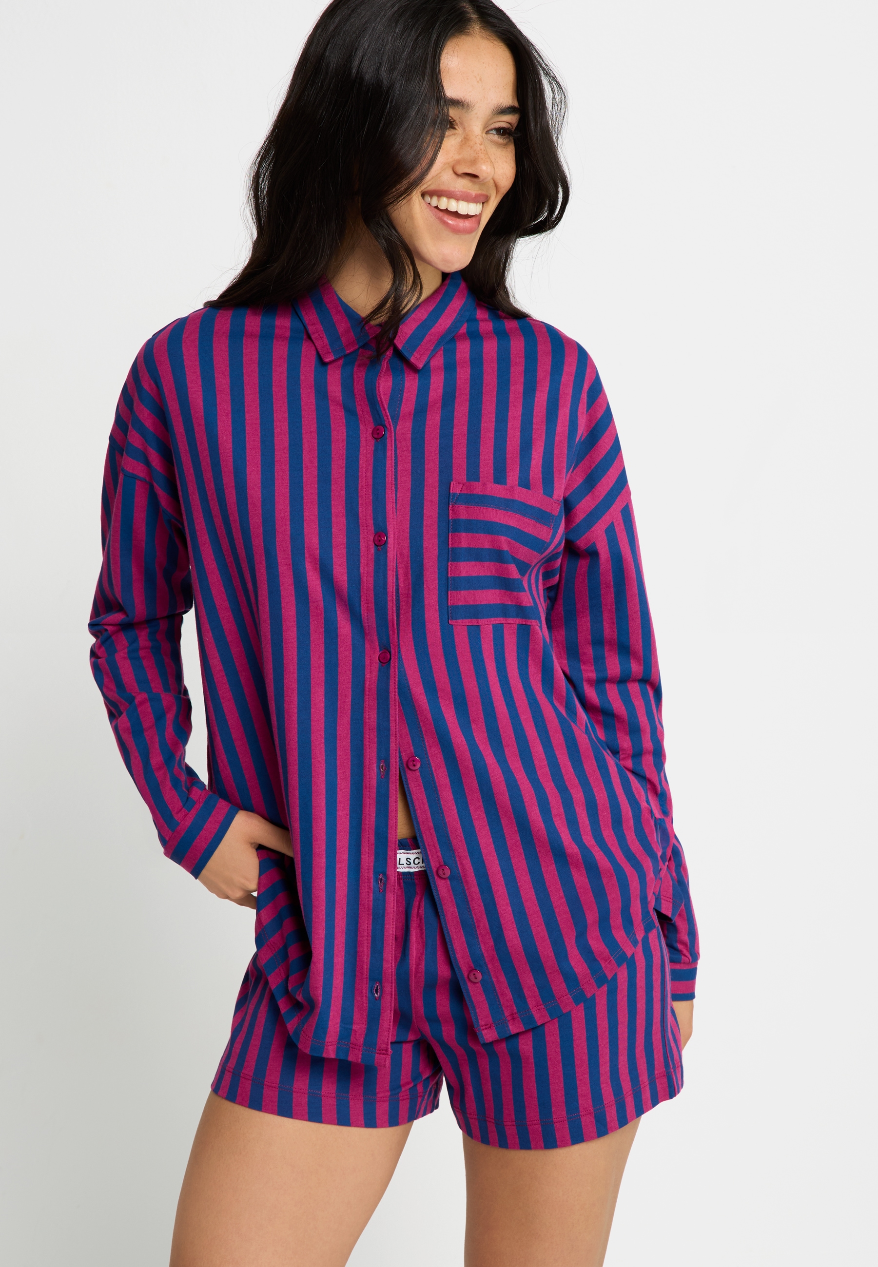 LSCN by LASCANA Shorty, (2 tlg.), mit schönem Streifenprint günstig online kaufen