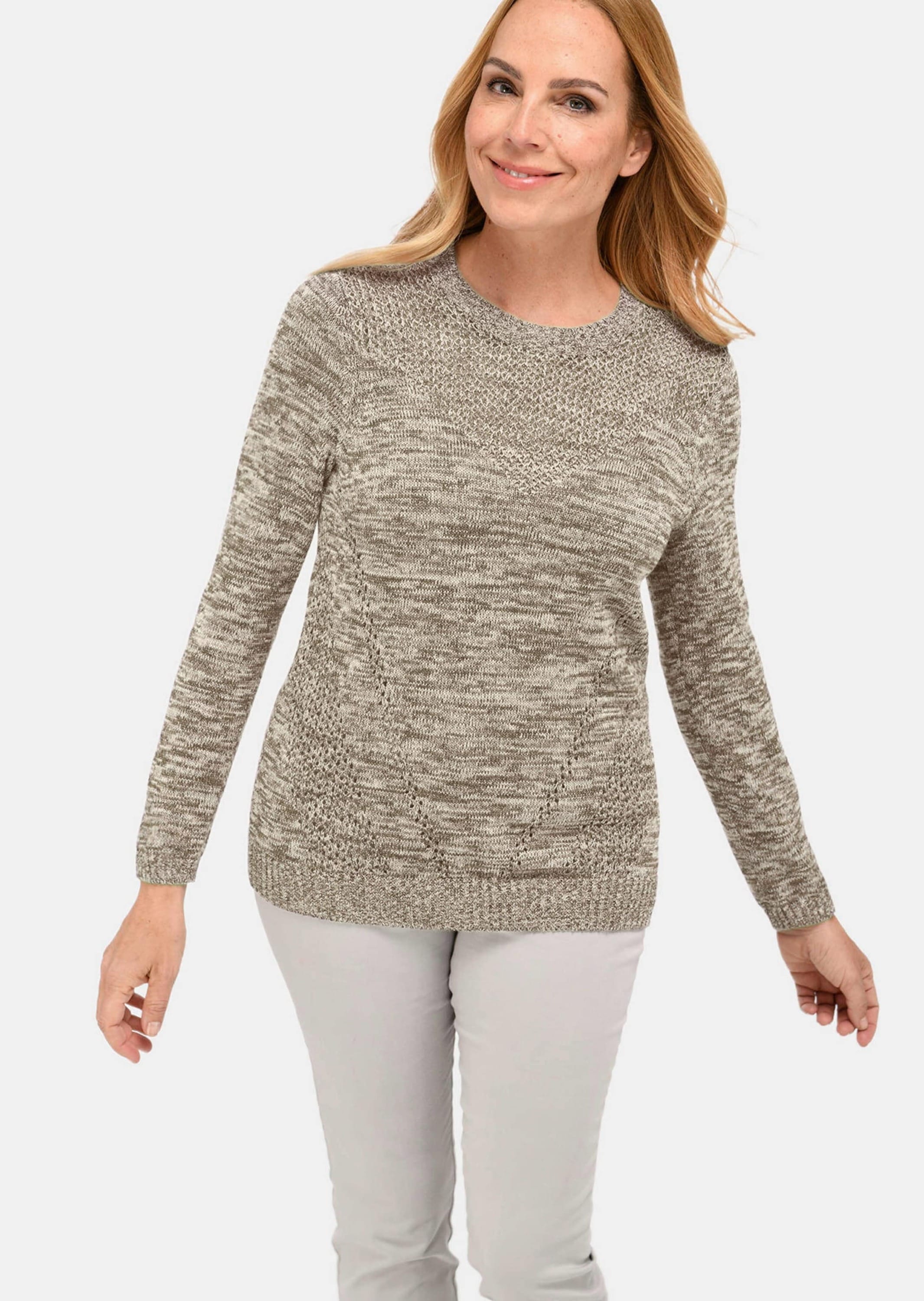 GOLDNER Strickpullover »Pullover mit Glanzgarn«