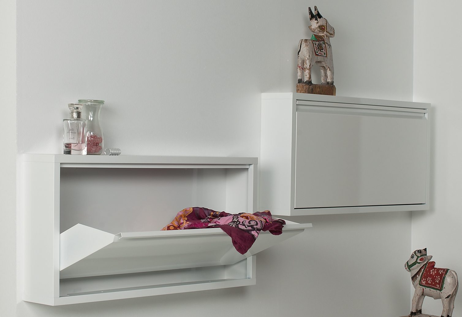 Schuhschrank »single«, mit einer Klappe, aus pulverbeschichtetem Stahlblech, Breite 75 cm