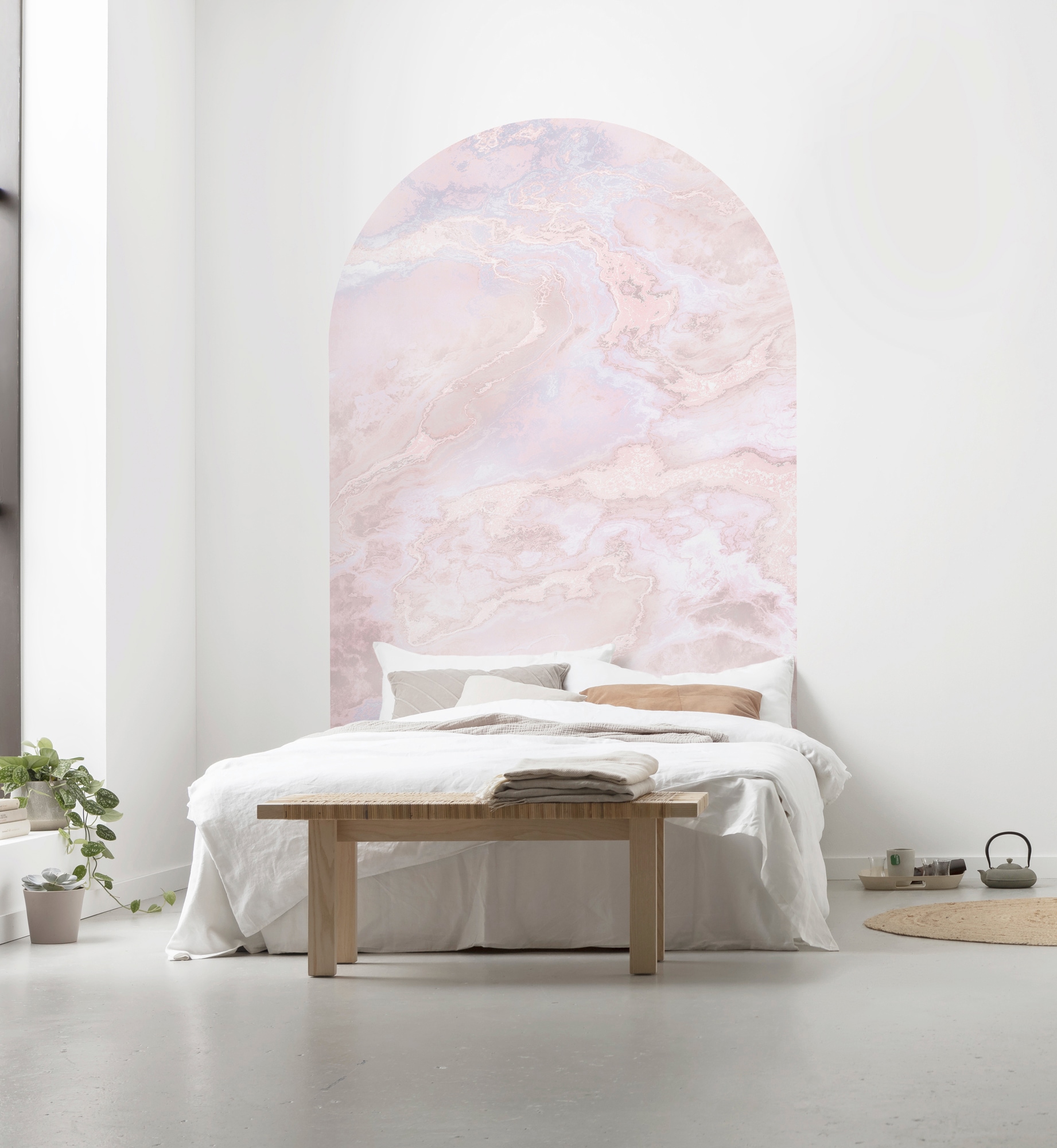Komar Fototapete »Digitaldruck Vlies - Mármol Rosa - Größe 127 x 200 cm«, bedruckt, Wohnzimmer, Schlafzimmer