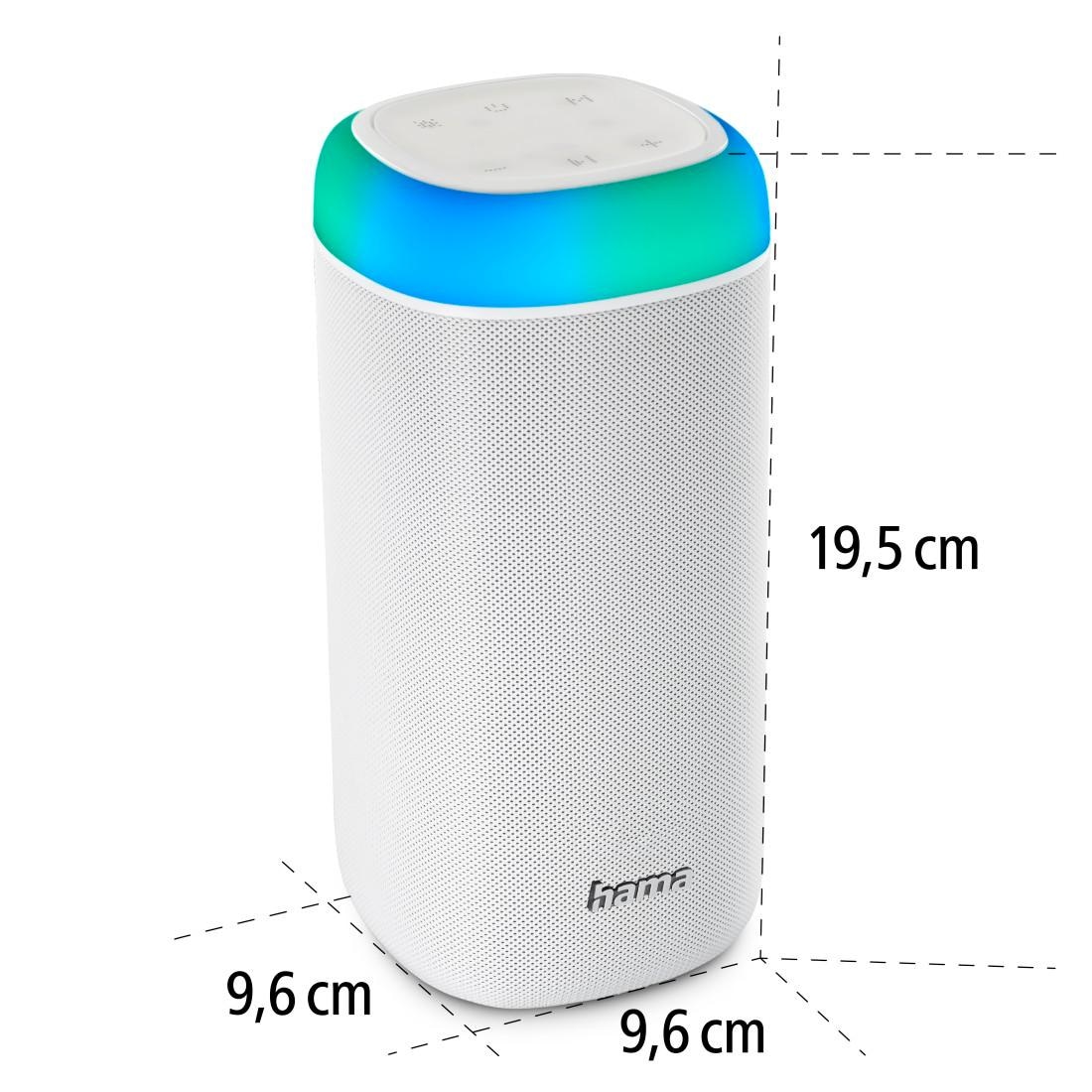 Hama Bluetooth-Lautsprecher »Bluetooth Box LED 30 W Xtra Bass 360ᵒ Sound, wasserdicht nach IPX 4«