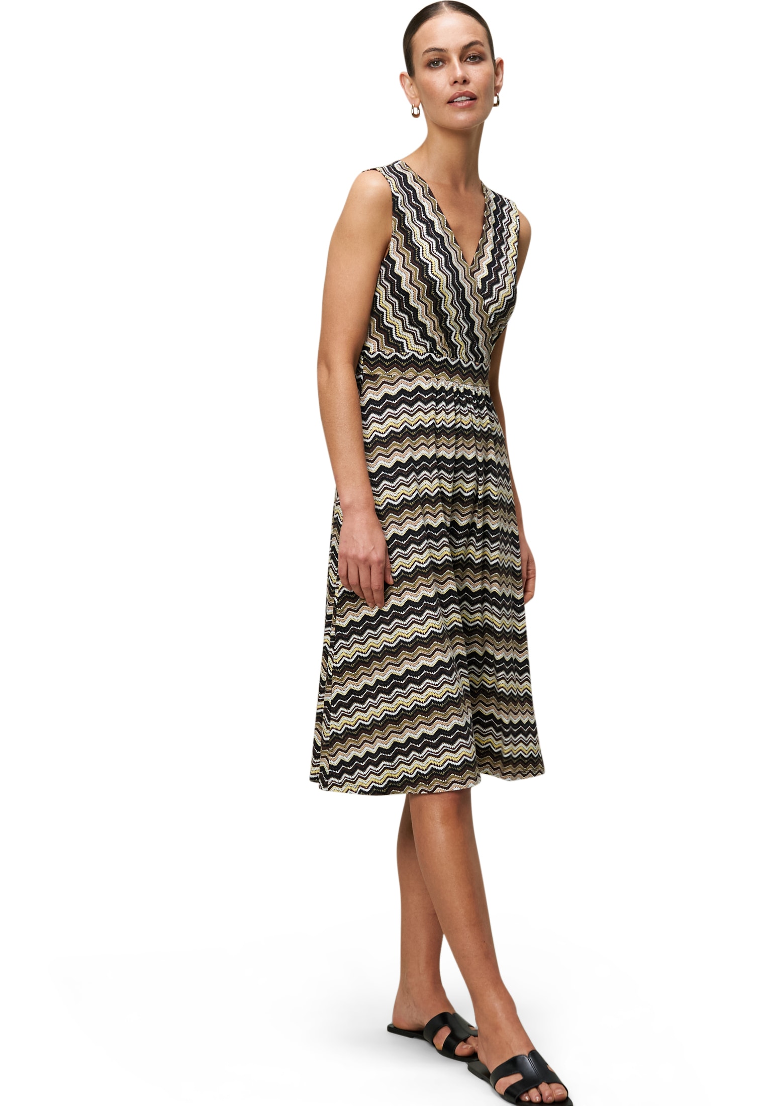 Zero Midikleid »zero Midikleid mit Zickzackmuster«, Wickeldesign