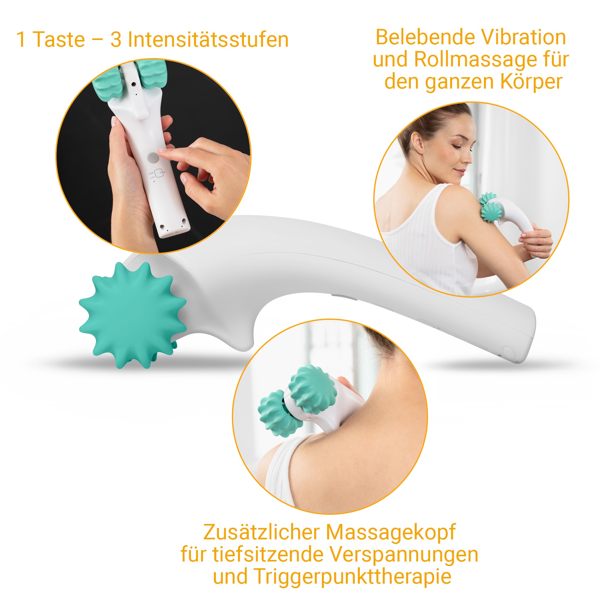Medisana Massageroller »HM 630« Belebende Vibrations-und Rollenmassage für den gesamten Körper