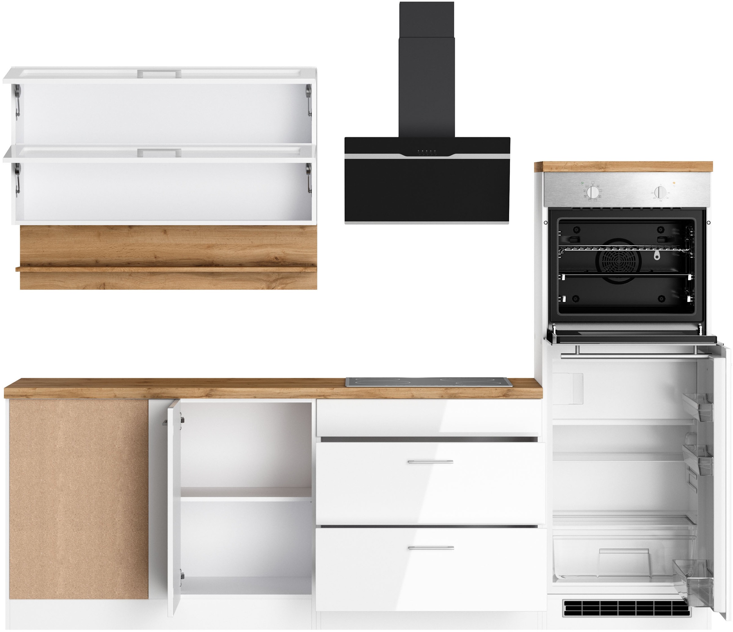 Thumbnail - KOCHSTATION Winkelküche "KS-Milan" Stellbreite 250/220 cm, viel Stauraum, wahlweise mit E-Geräten