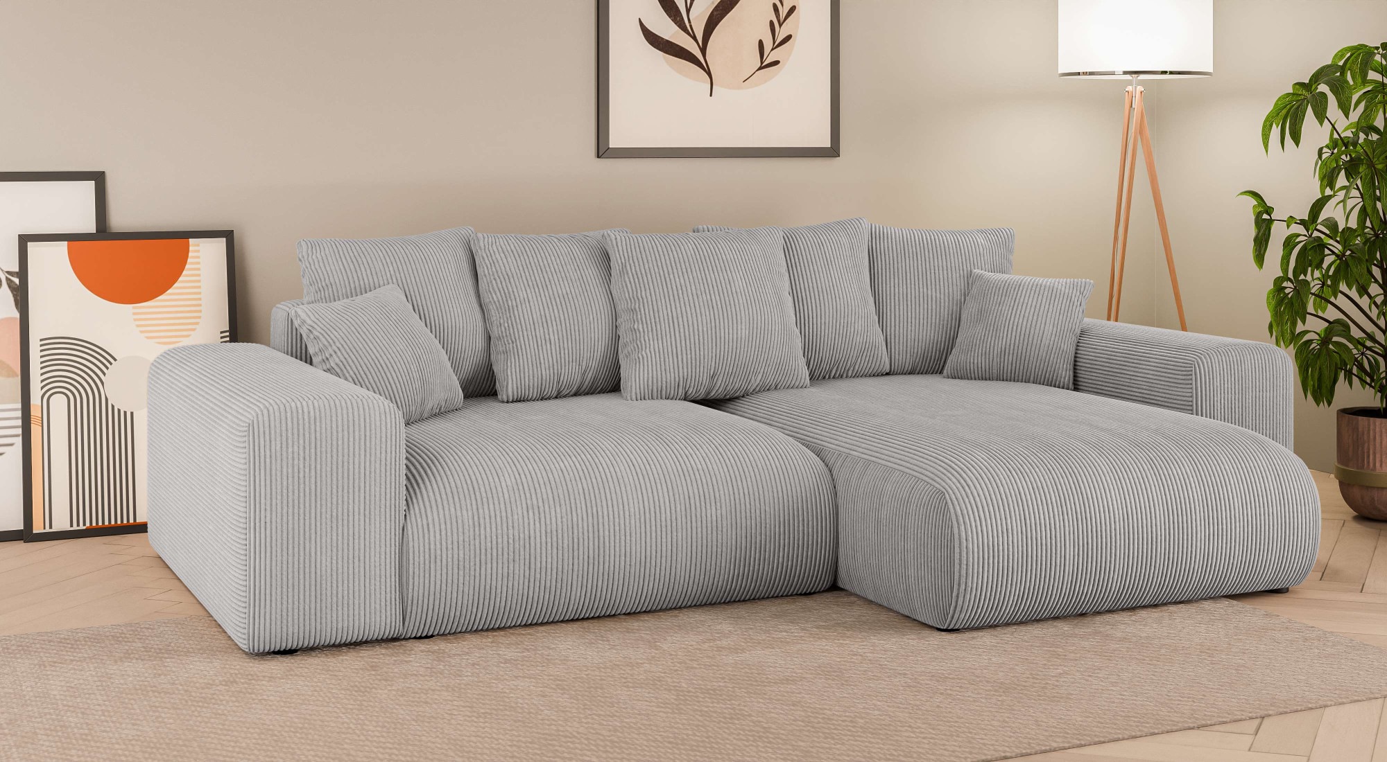 Home affaire Ecksofa "LAKESIDE mit Bettfunktion und Bettkasten, B/T/H 257/1 günstig online kaufen