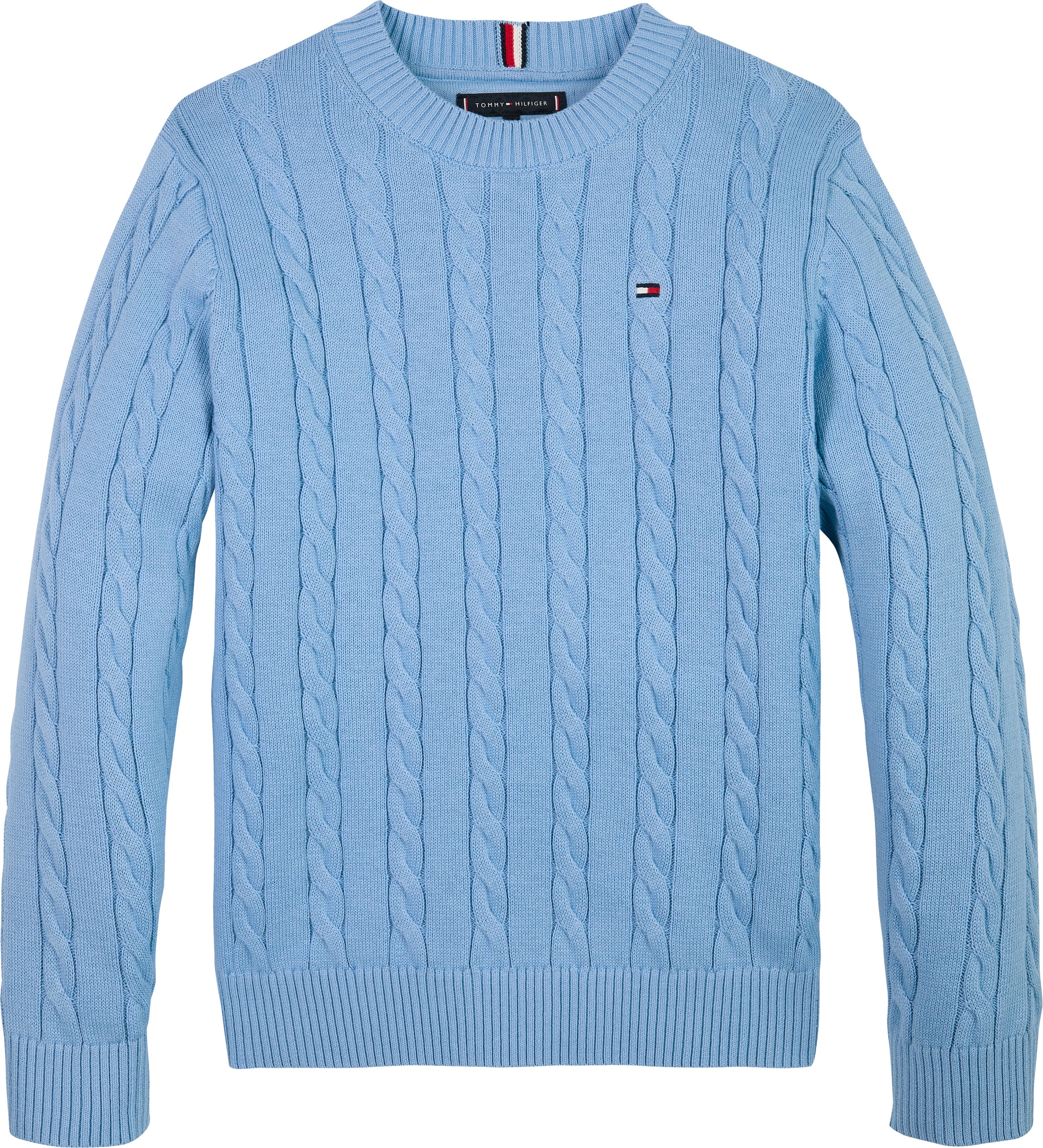 Thumbnail - Tommy Hilfiger Strickpullover "COTTON CABLE SWEATER" für Kinder bis 16 Jahre, mit Zopfmuster
